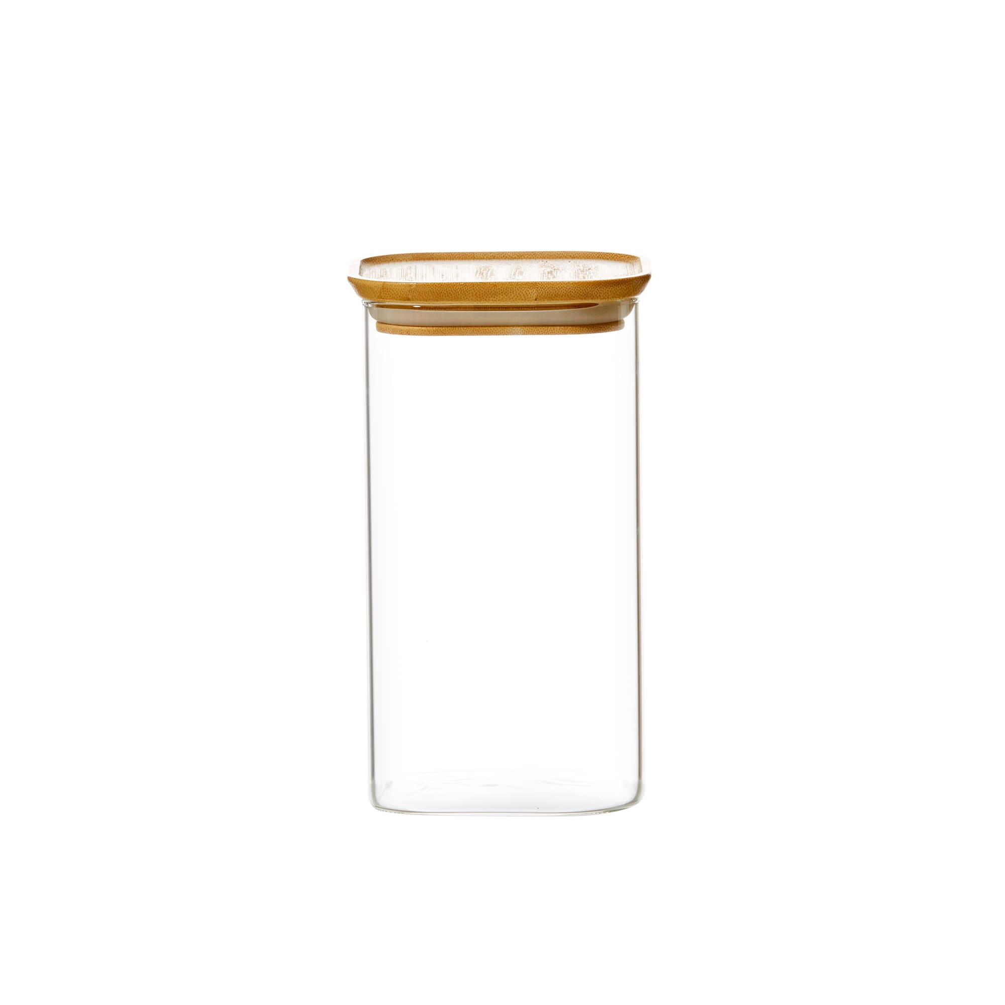 Kitchen Pro Eco Square Glass Canister with Bamboo Lid 1.5L Image 1