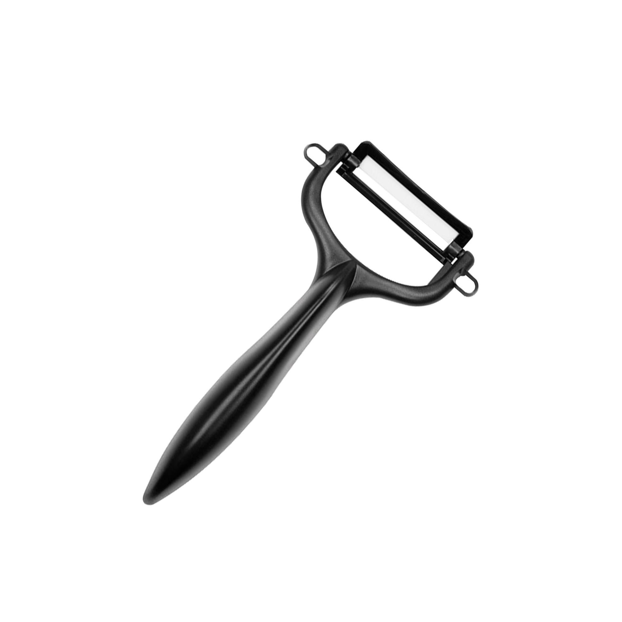 Kyocera Ceramic Santoku Knife with Peeler Black Image 2