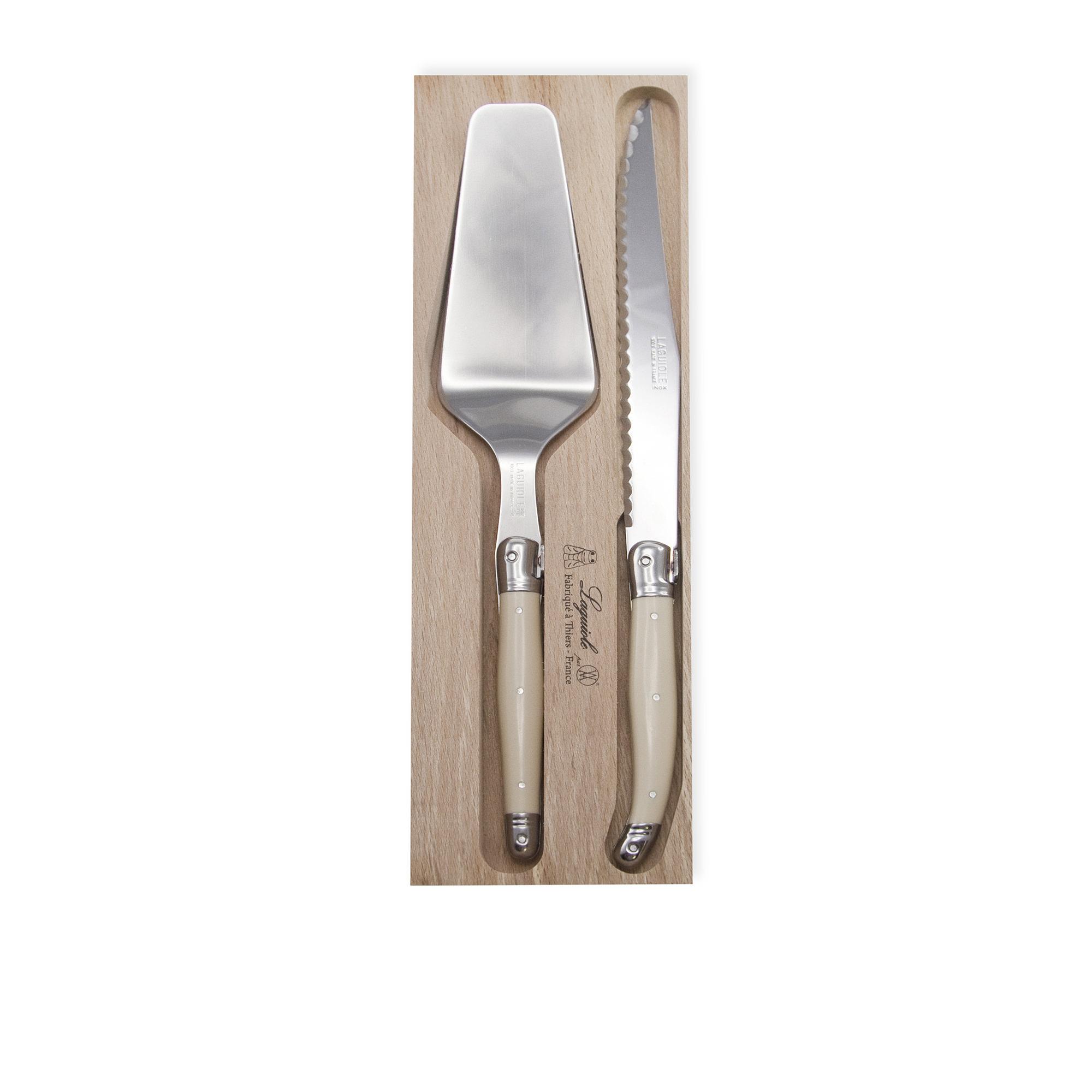 Laguiole by Andre Verdier Debutant Cake Server and Knife Set 2pc Image 1