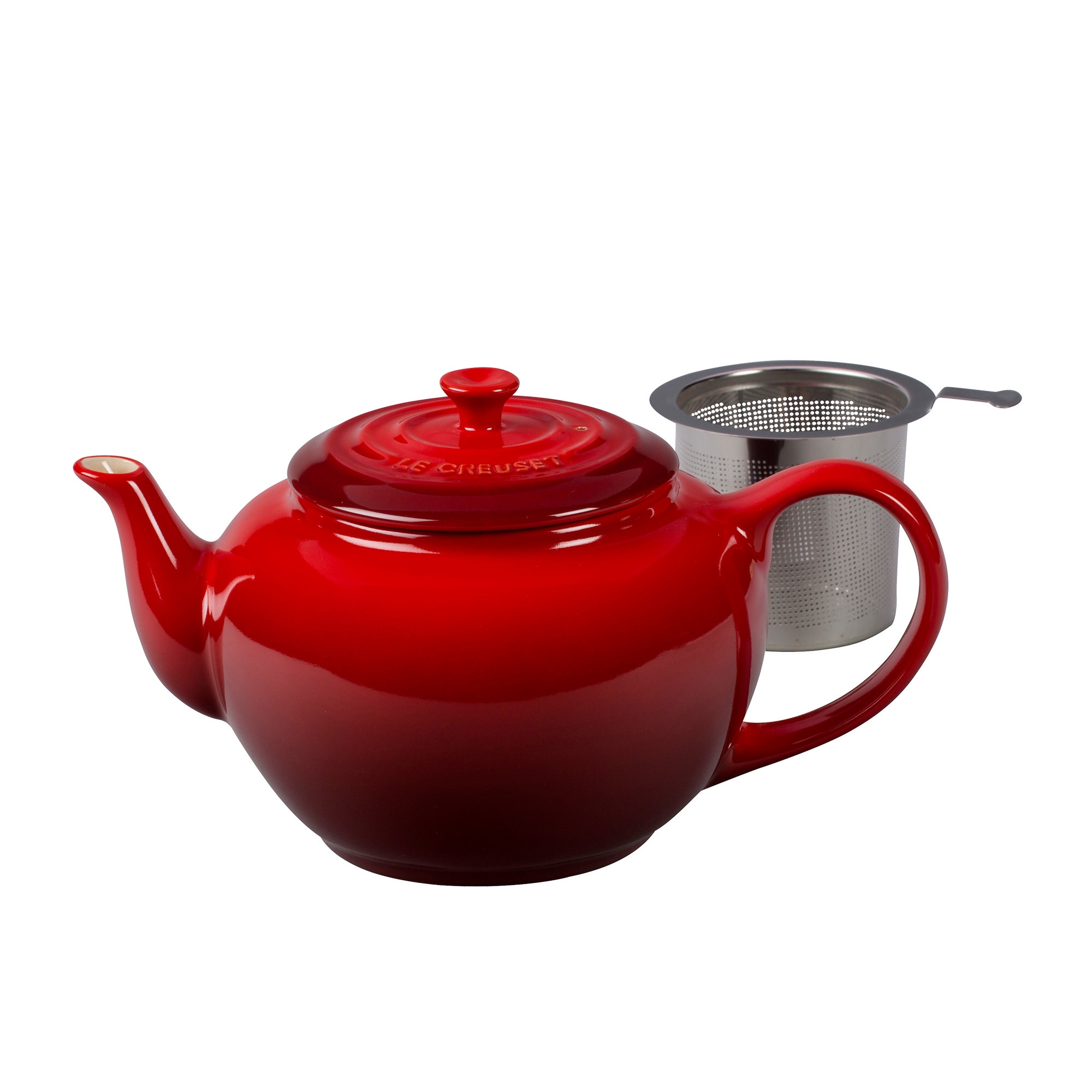 Le Creuset Classic Teapot with Stainless Steel Infuser 1.3L Cerise Image 1