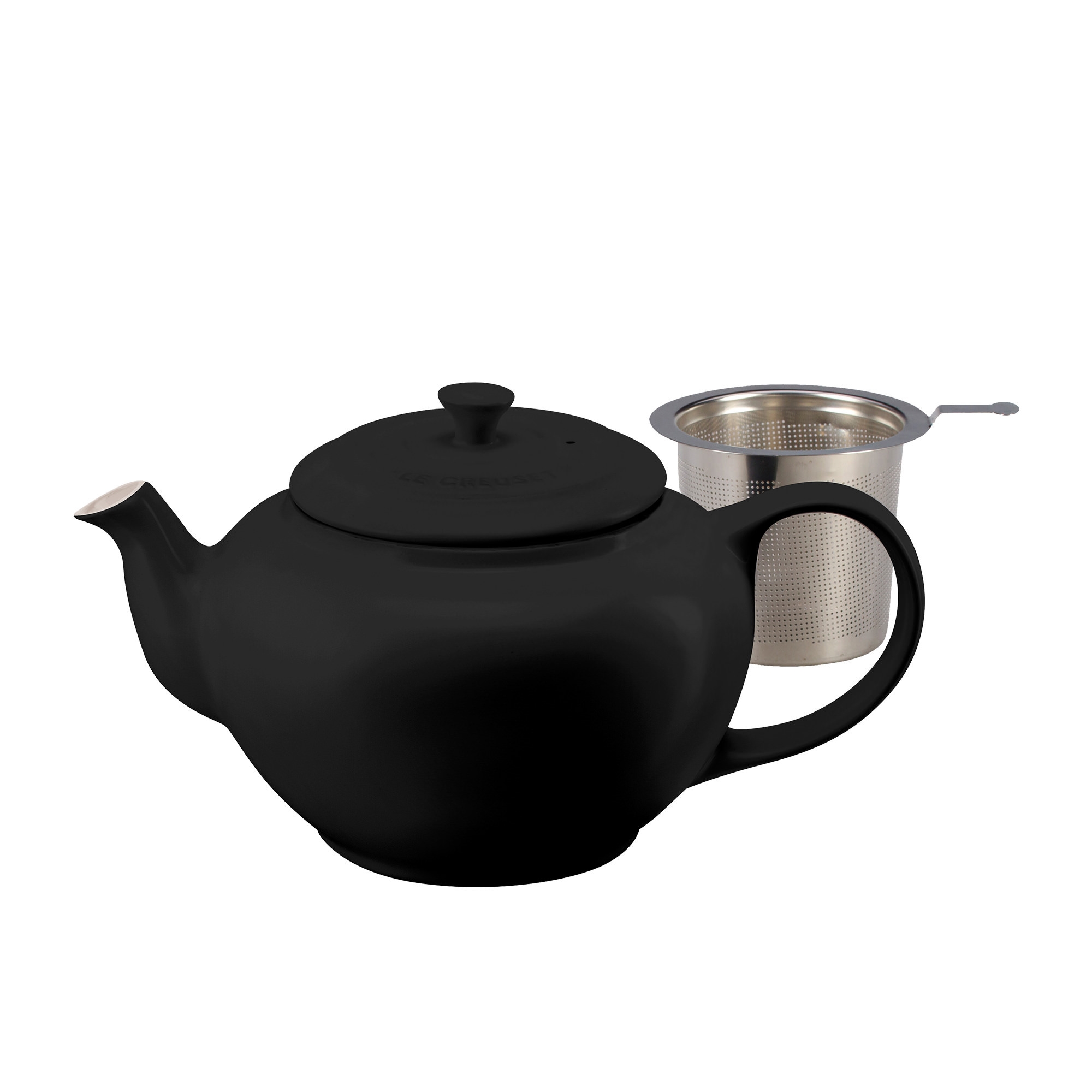 Le Creuset Classic Teapot with Stainless Steel Infuser 1.3L Satin Black Image 1