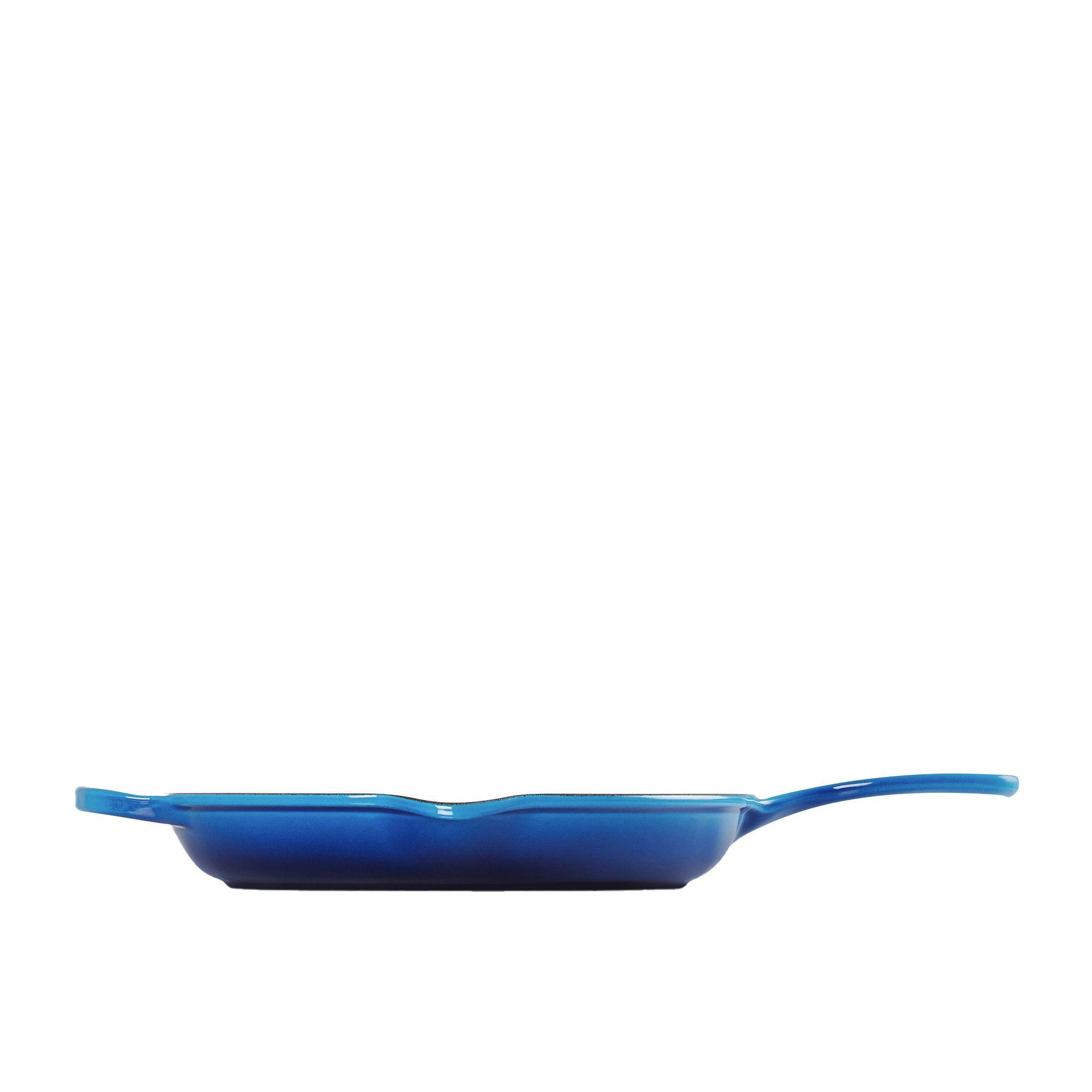 Le Creuset Signature Cast Iron Round Skillet 30cm Azure Blue Image 5