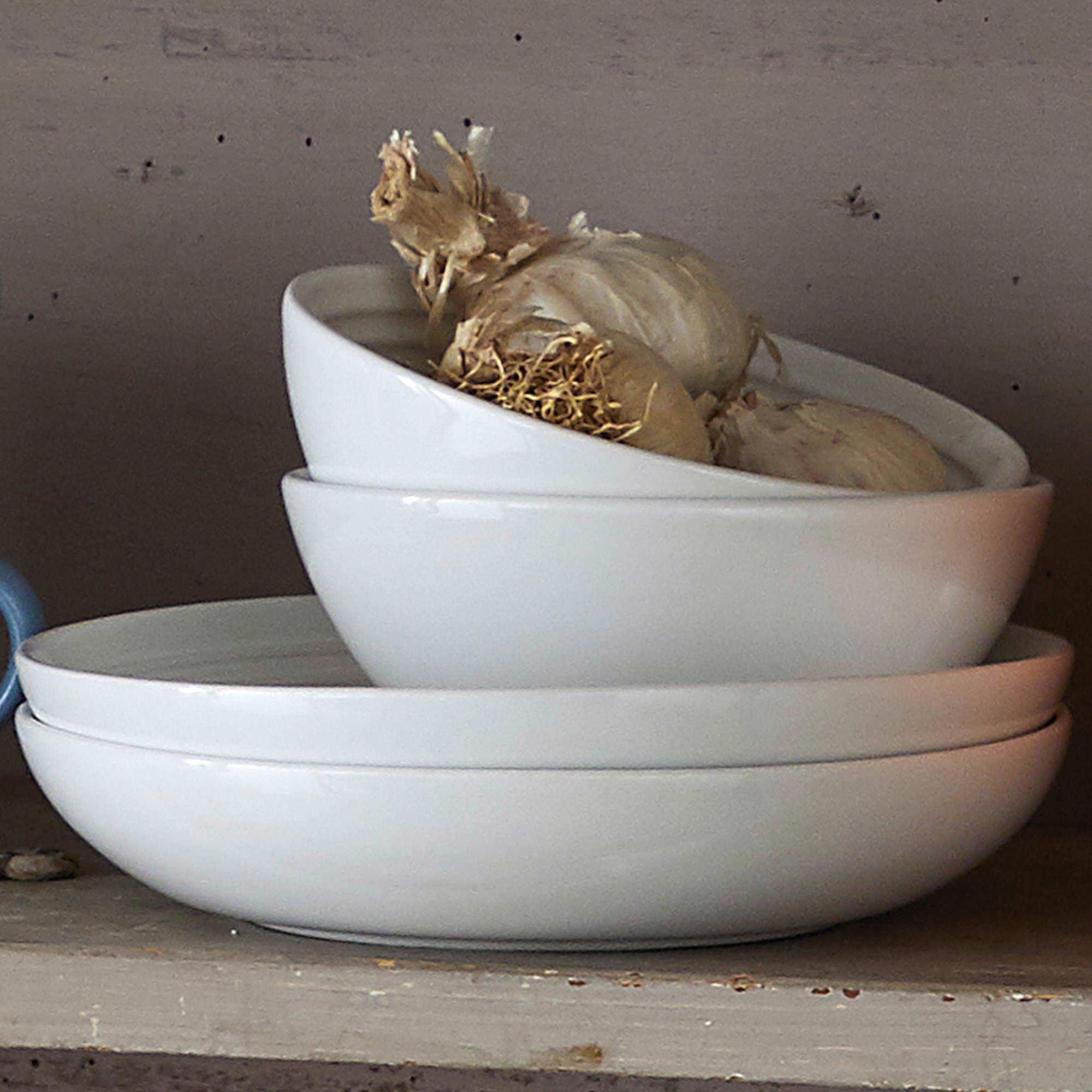 Le Creuset Stoneware Pasta Bowl Set of 4 White Image 2