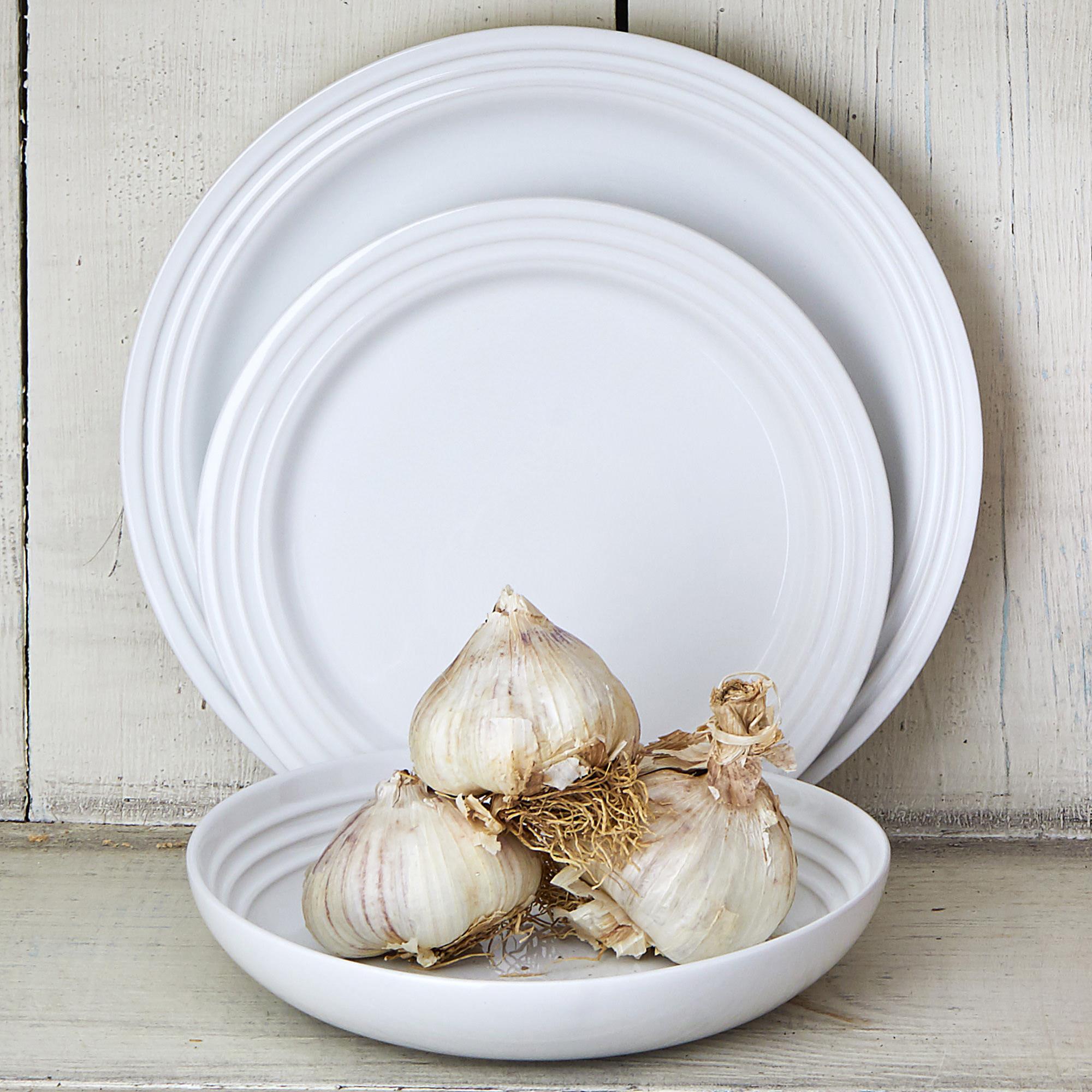 Le Creuset Stoneware Pasta Bowl Set of 4 White Image 3