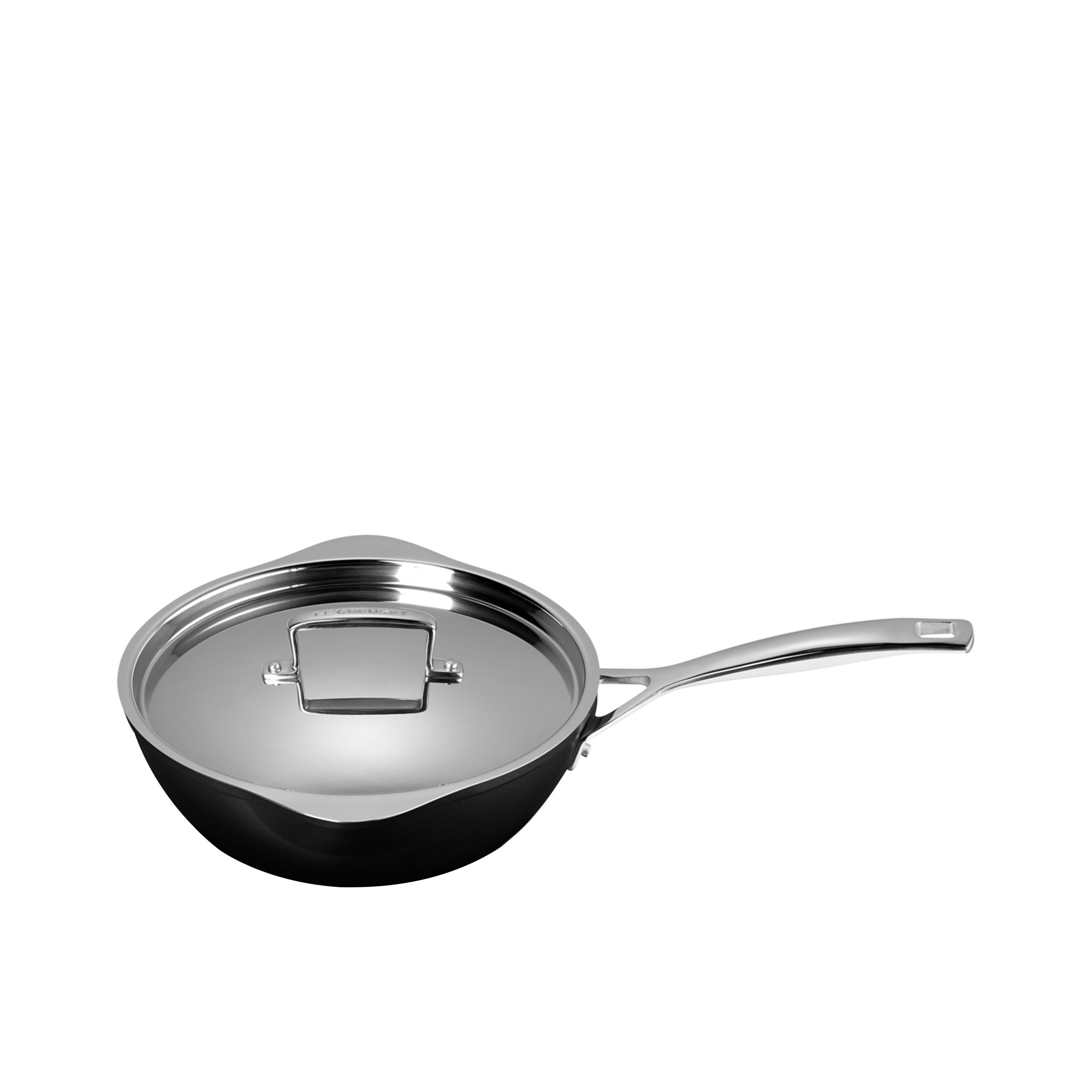 Le Creuset Toughened Non Stick Chef's Pan with 2 Pouring Spout 24cm Image 2