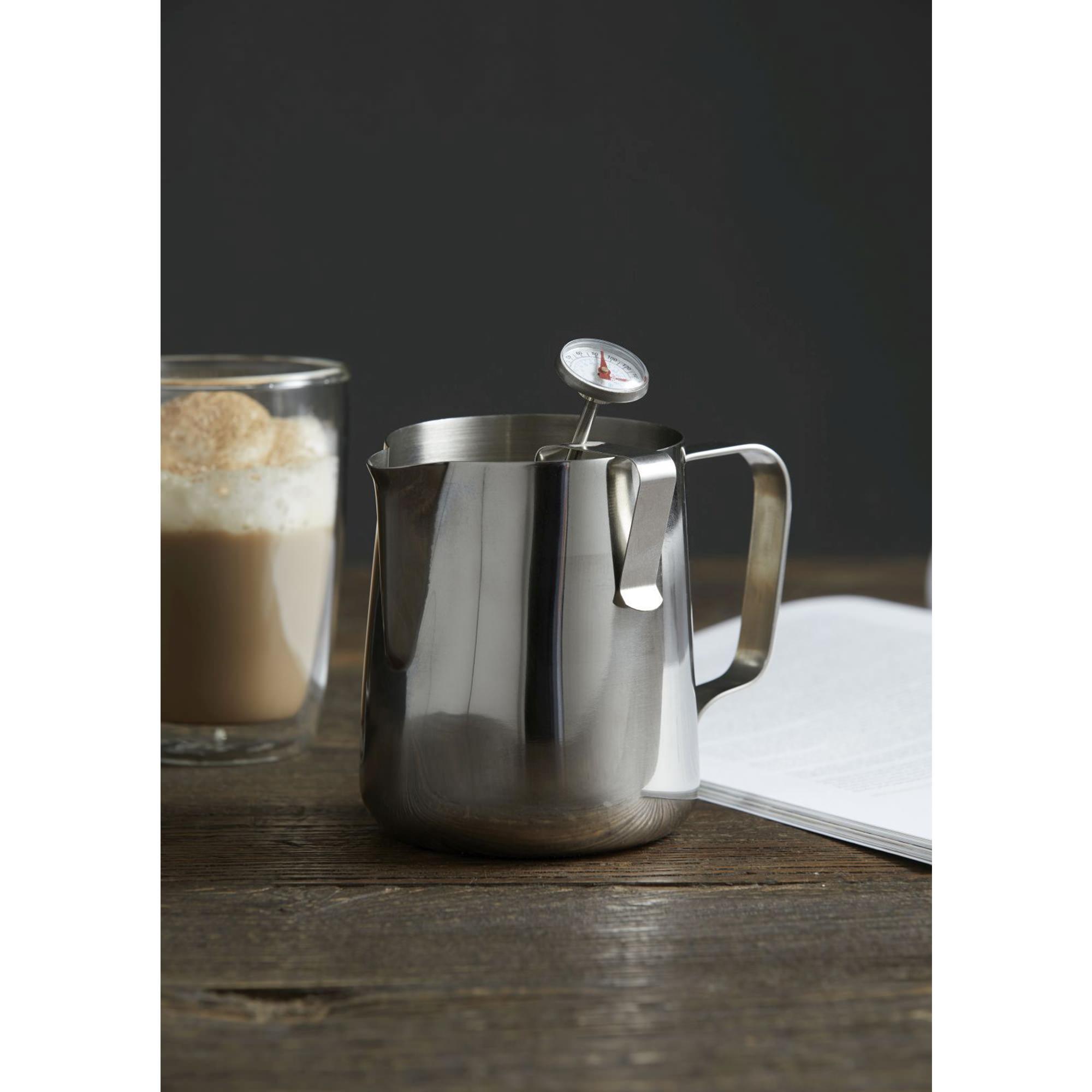 Leaf & Bean Milk Frothing Jug & Thermometer 600ml Image 3