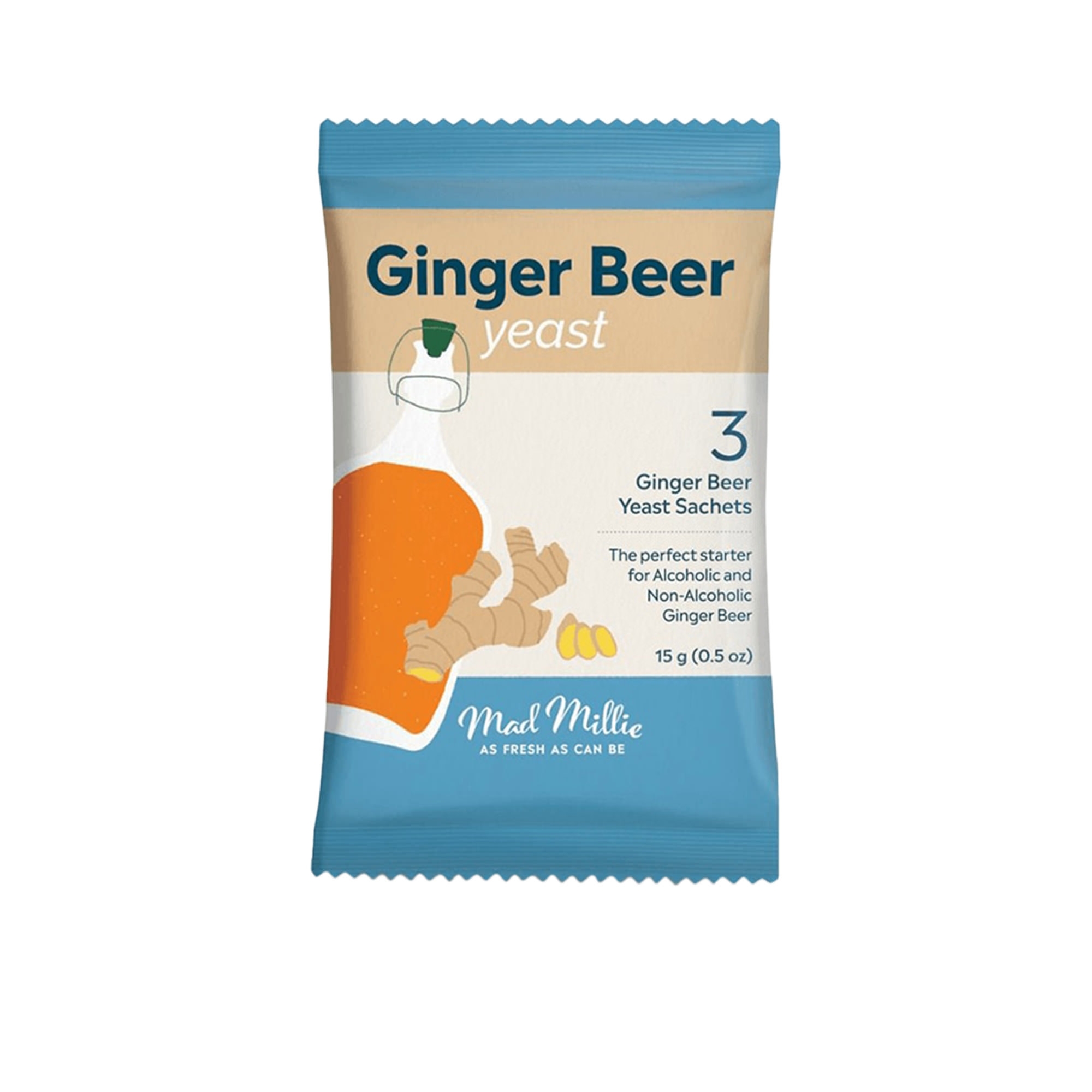 Mad Millie Ginger Beer Yeast Set of 3 Image 1
