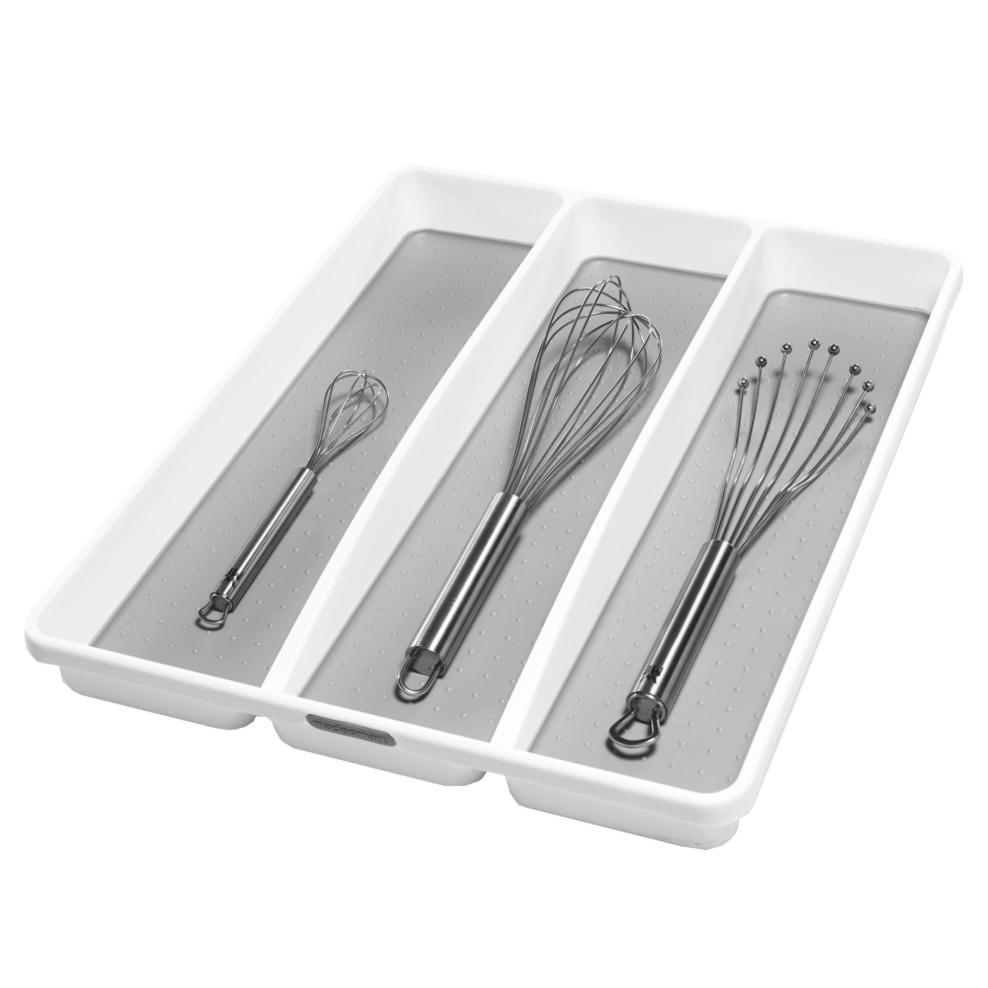 Madesmart Utensil Tray 3 Compartment White Image 2