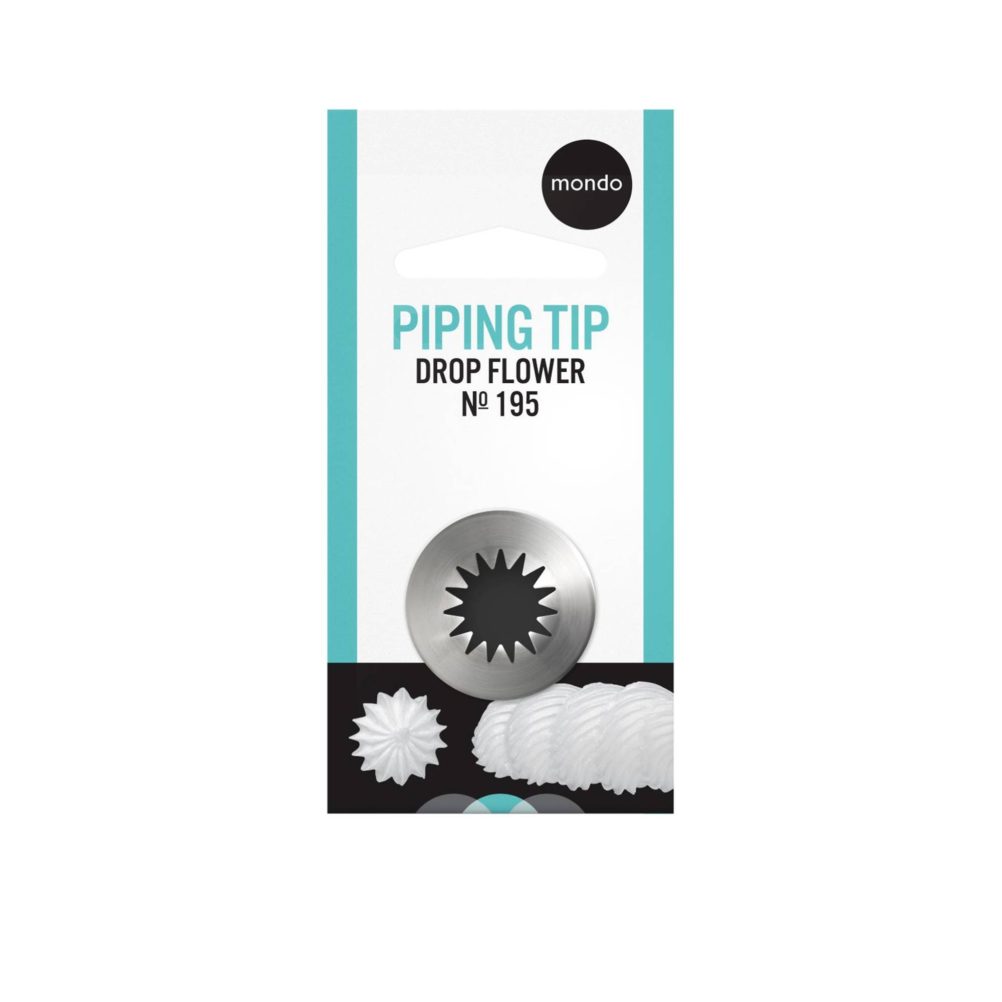 Mondo LG Drop Flower Piping Tip #195 Image 1