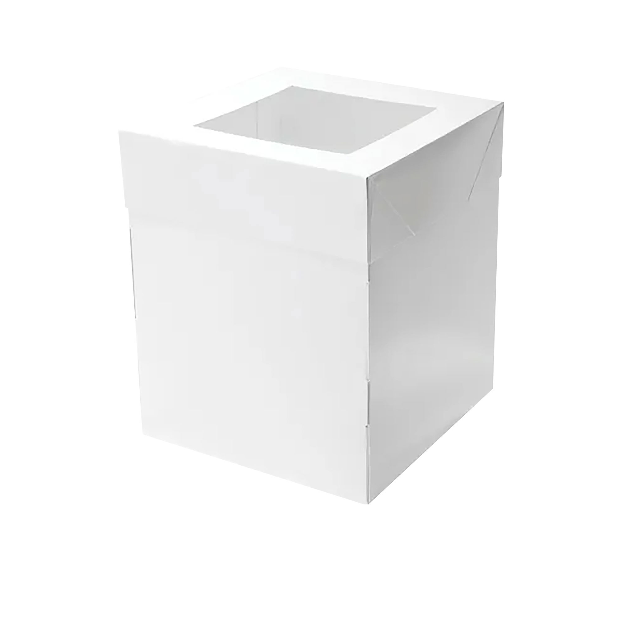 Mondo Square Tall Cake Box 20x20x25cm White Image 1