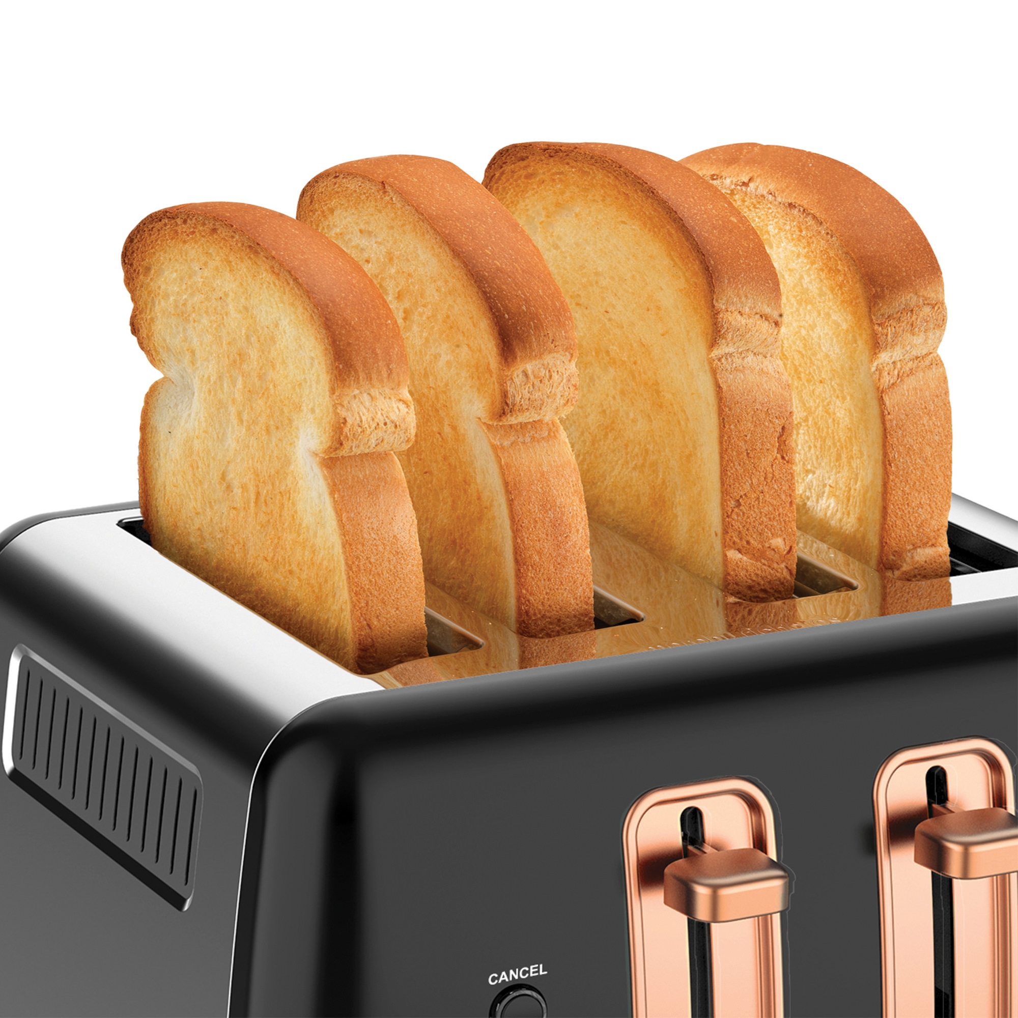 Morphy Richards Ascend Rose Gold 4 Slice Toaster Matte Black Image 2