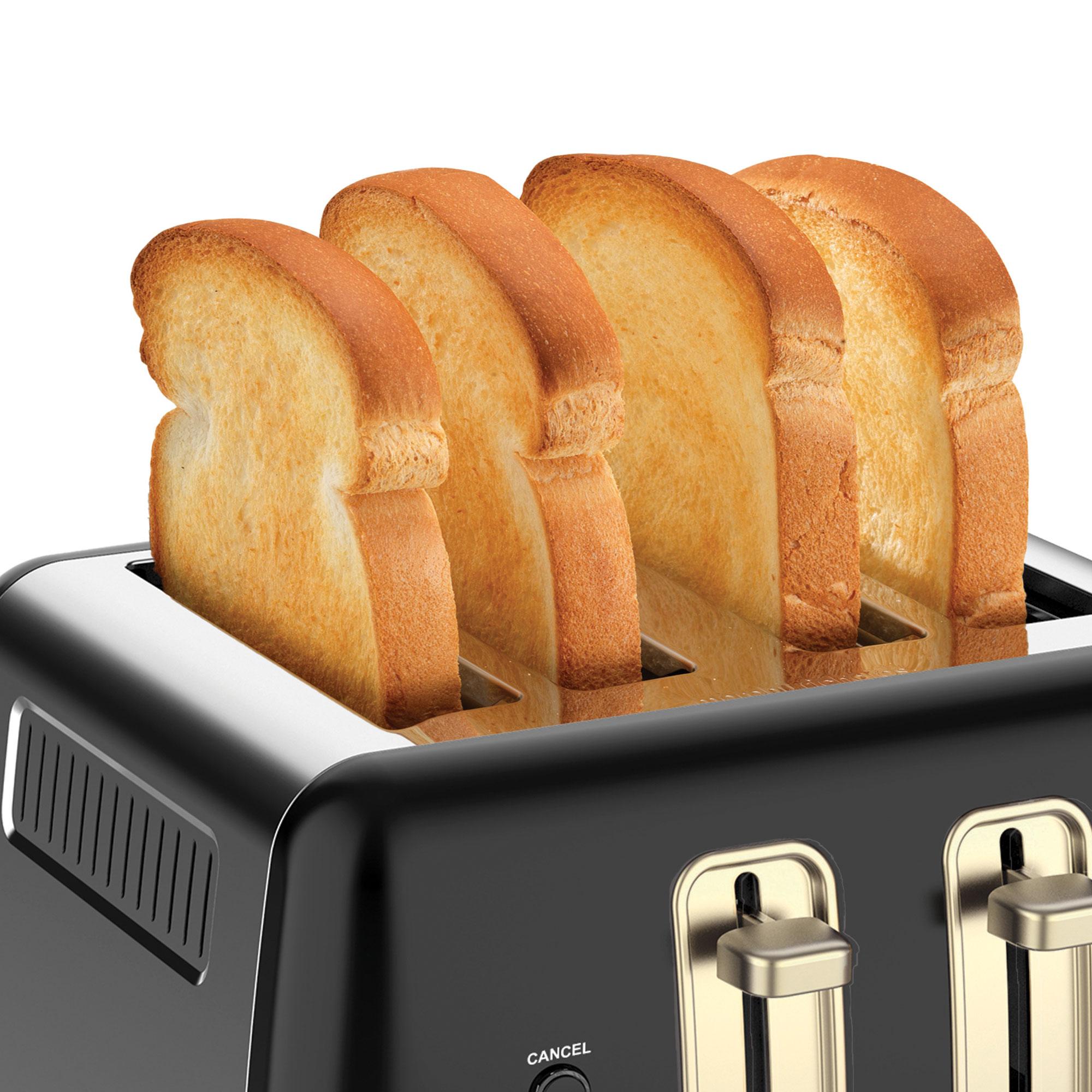 Morphy Richards Ascend Soft Gold 4 Slice Toaster Satin Black Image 5
