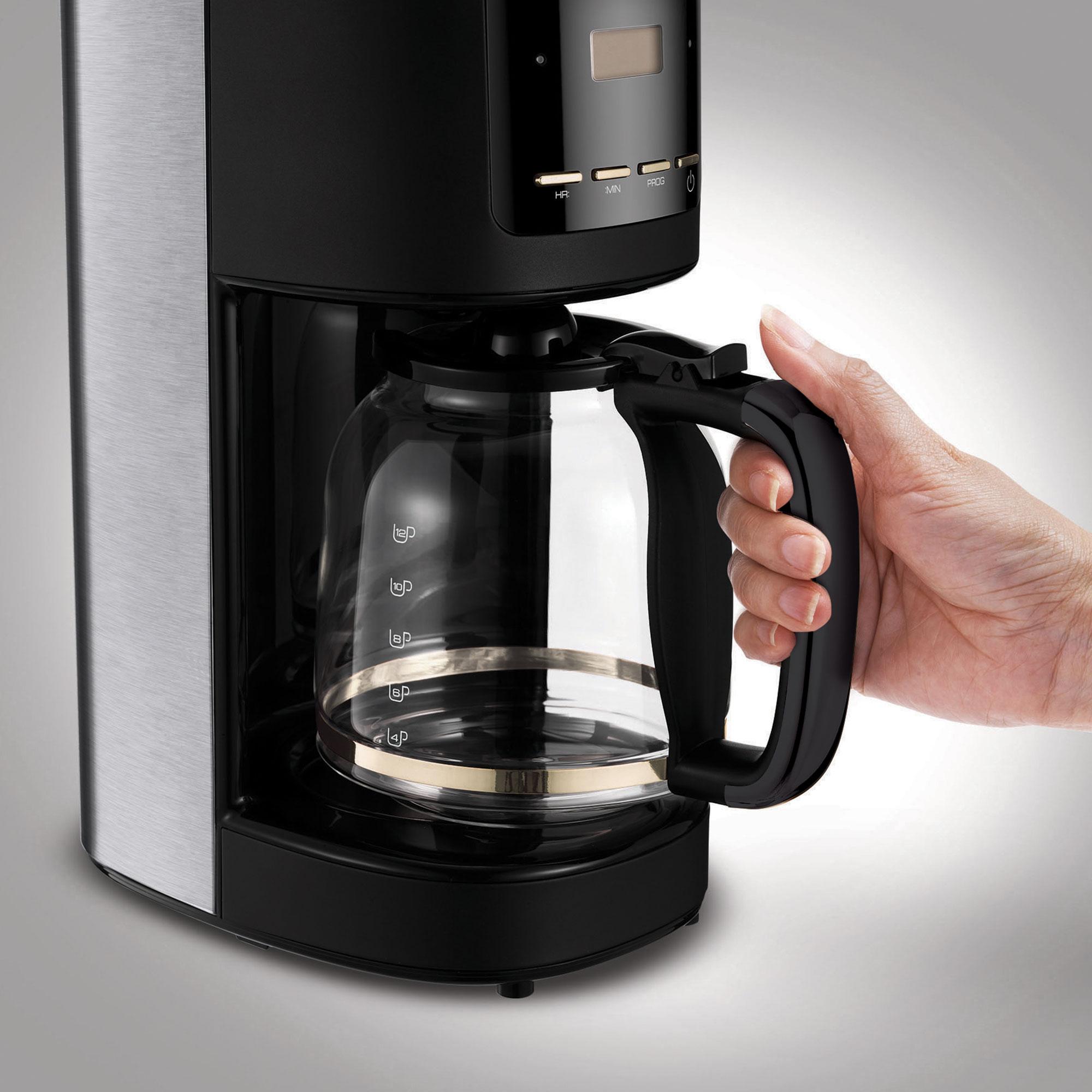 Morphy Richards Ascend Soft Gold Filtered Coffee Maker 12 Cup Satin Black Image 4