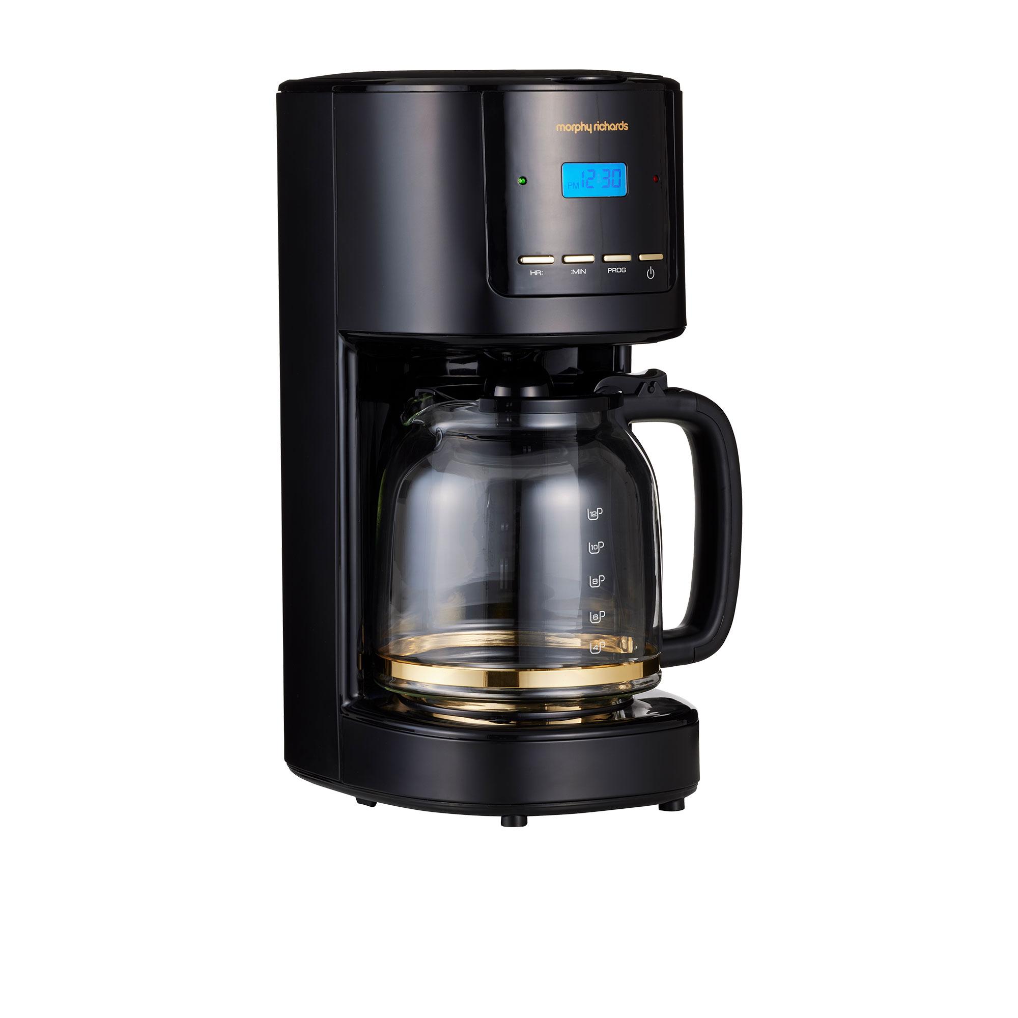 Morphy Richards Ascend Soft Gold Filtered Coffee Maker 12 Cup Satin Black Image 6