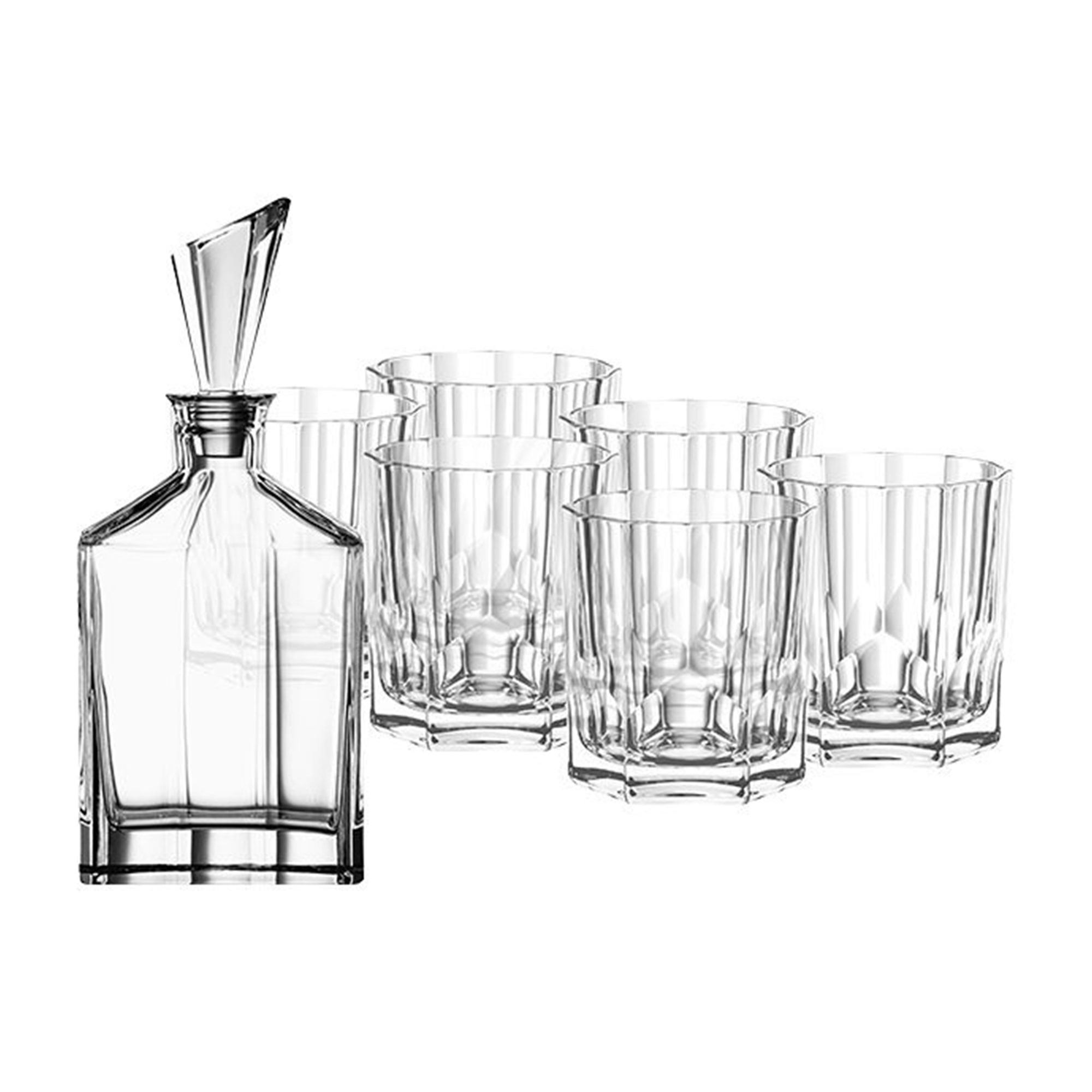 Nachtmann Aspen Whiskey Glass and Decanter Set 7pc Image 1