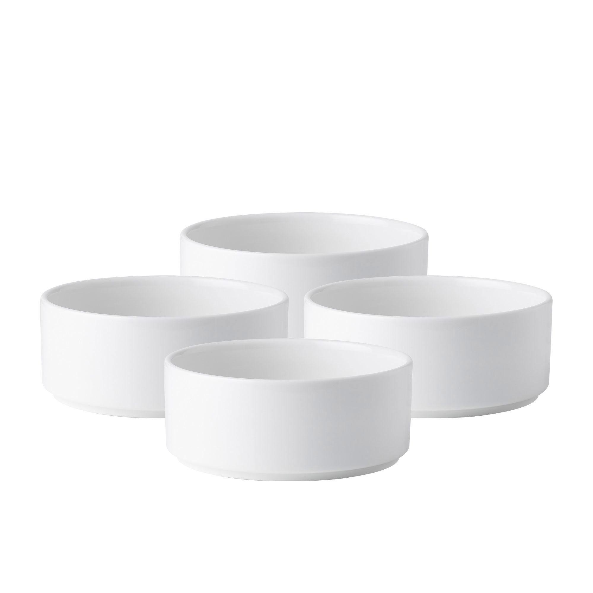Noritake Stax White Cereal Bowl Set of 4 Image 1