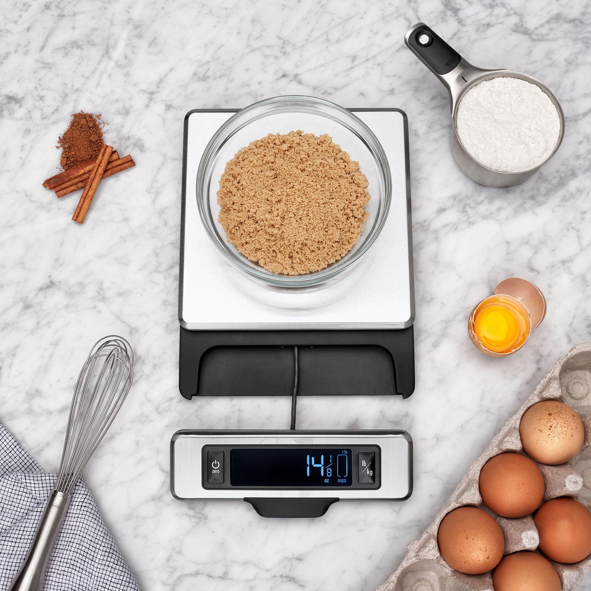 OXO Good Grips Stainless Steel Food Scale with Pull Out Display 5kg Image 3