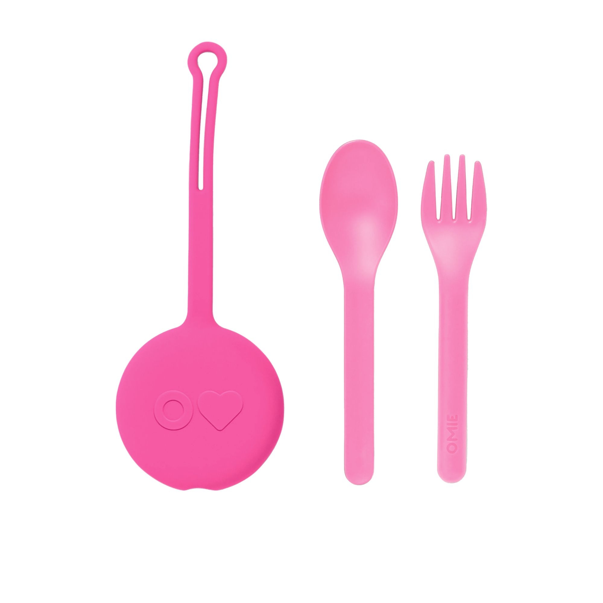 Omie OmiePod Cutlery Set 3pc Bubble Pink Image 1