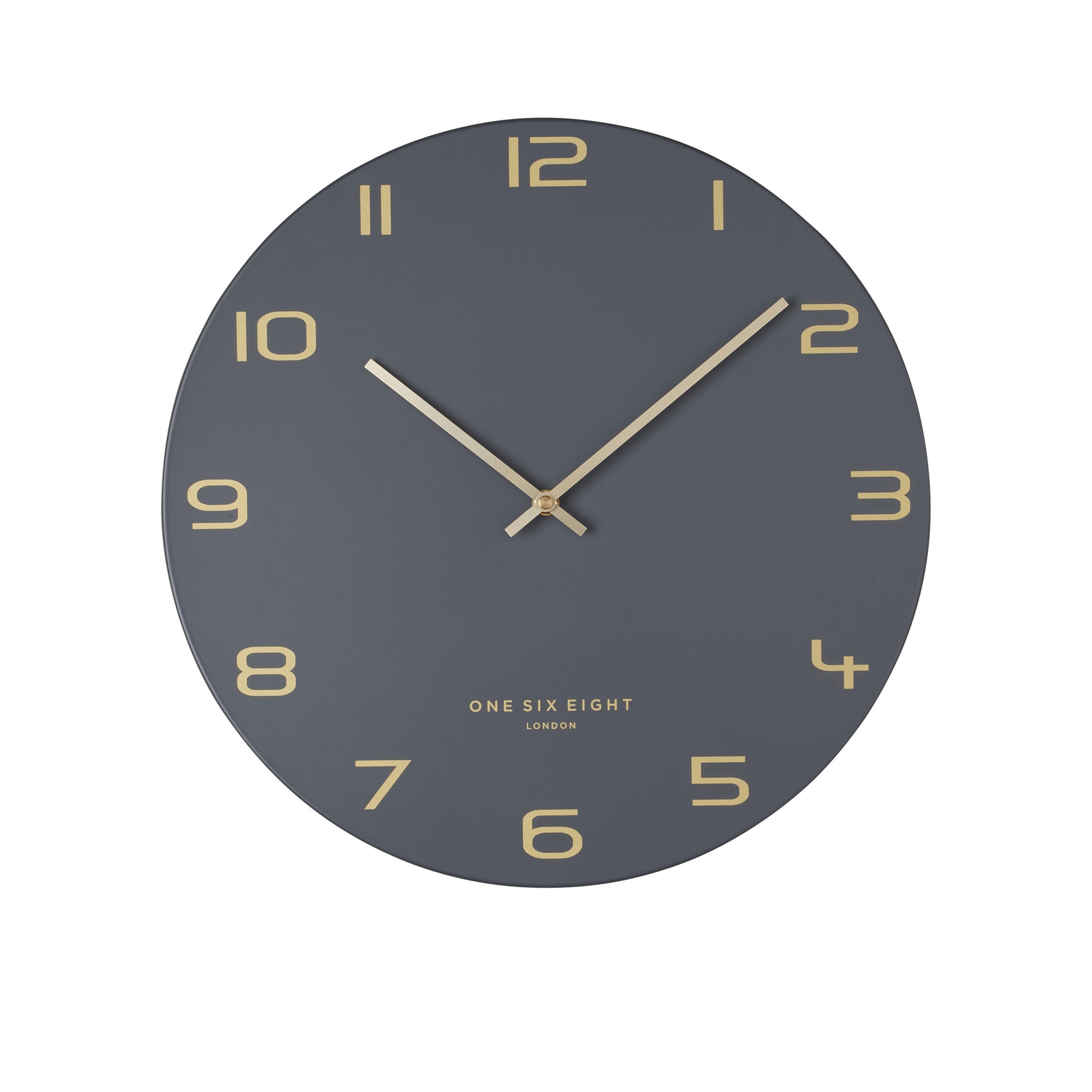 One Six Eight London Blake Silent Wall Clock 40cm Charcoal Grey Image 1