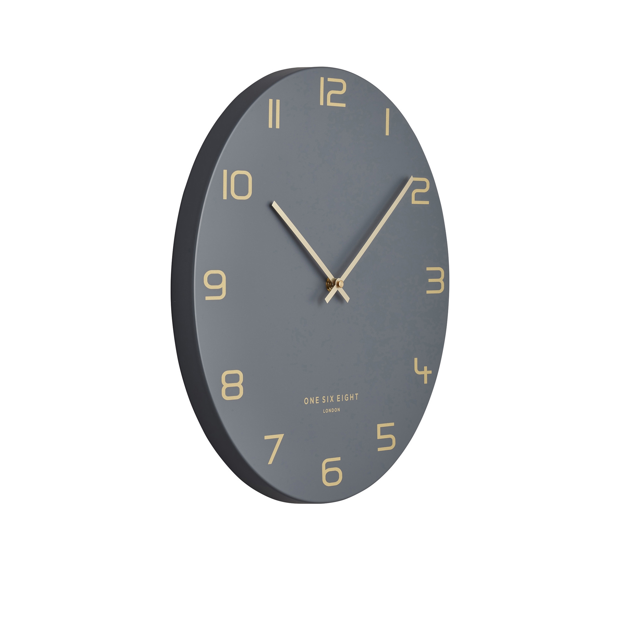 One Six Eight London Blake Silent Wall Clock 40cm Charcoal Grey Image 2