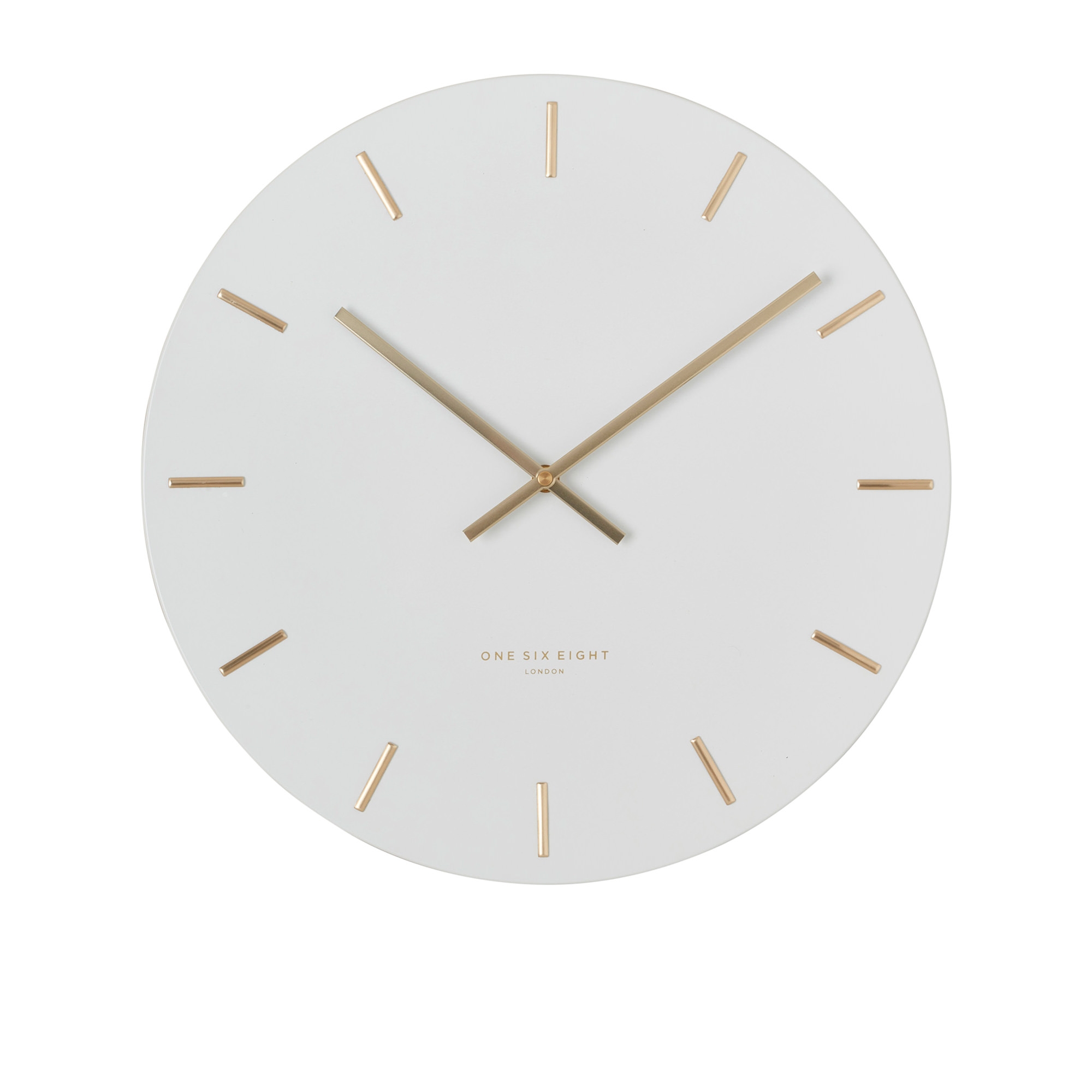 One Six Eight London Luca Silent Wall Clock 60cm White Image 1