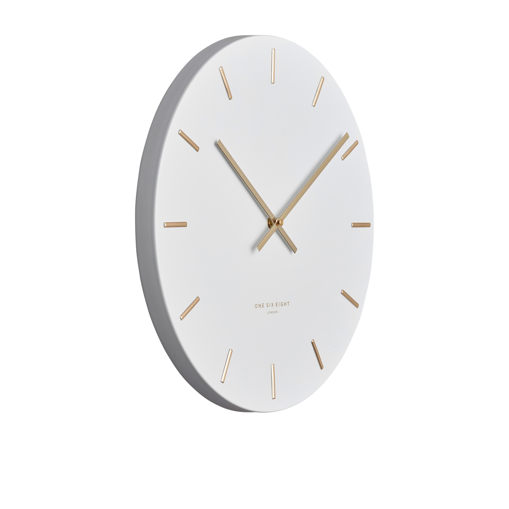 One Six Eight London Luca Silent Wall Clock 60cm White Image 2