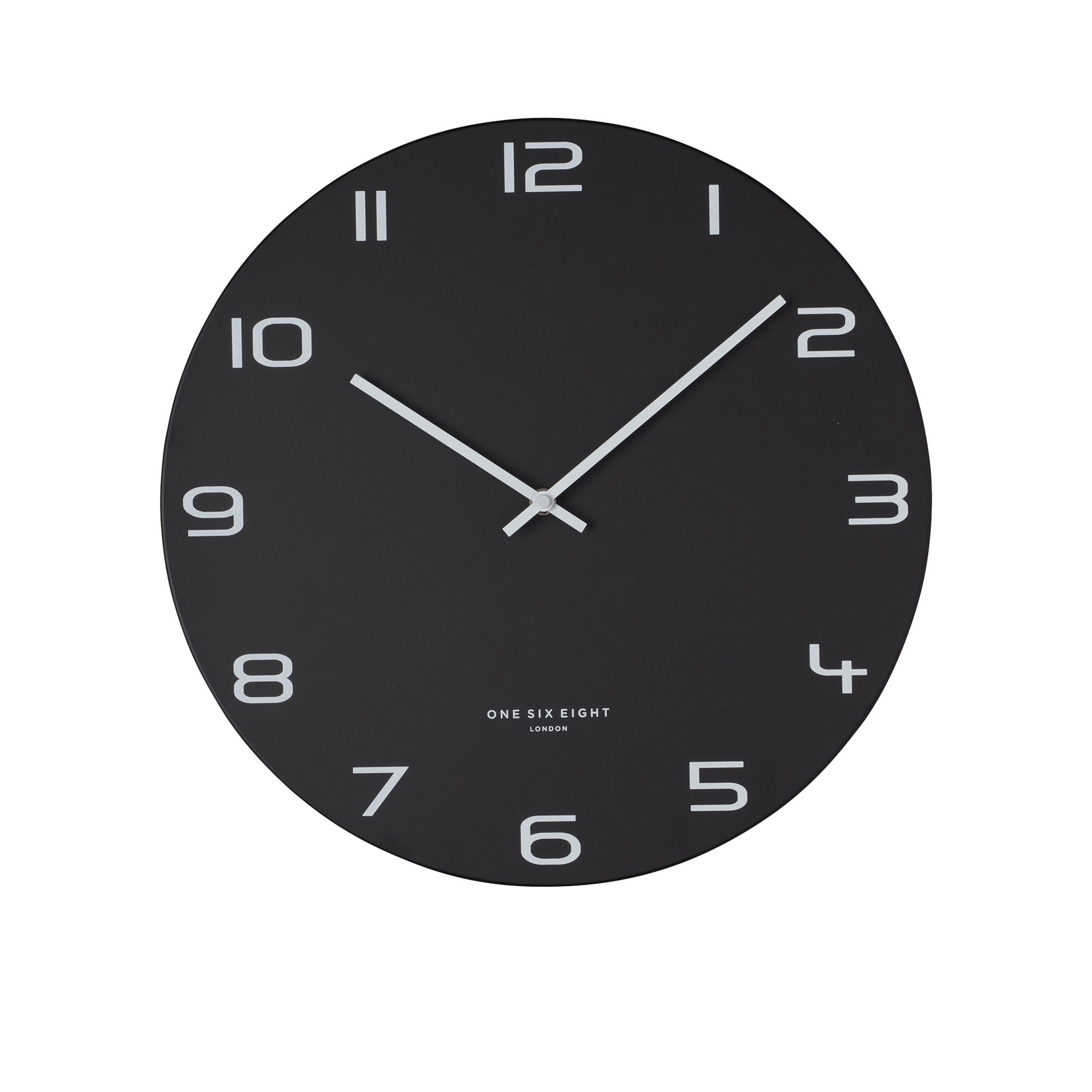 One Six Eight London Nero Wall Clock 40cm Black Image 1