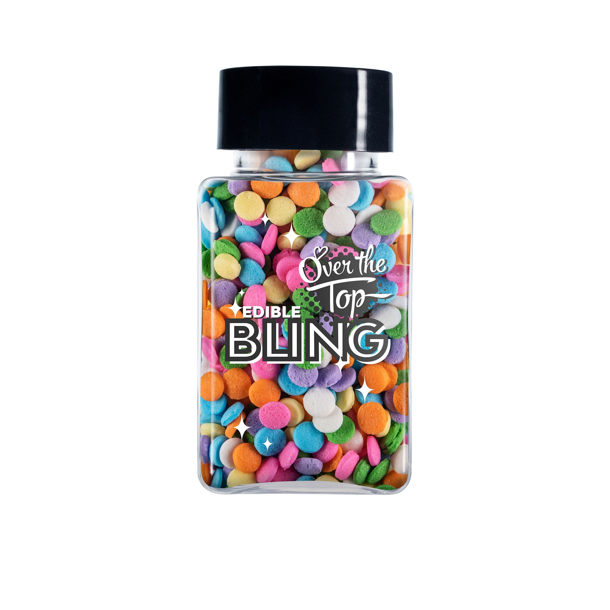 Over The Top Edible Bling Pastel Sequins Mixed 55g Image 1
