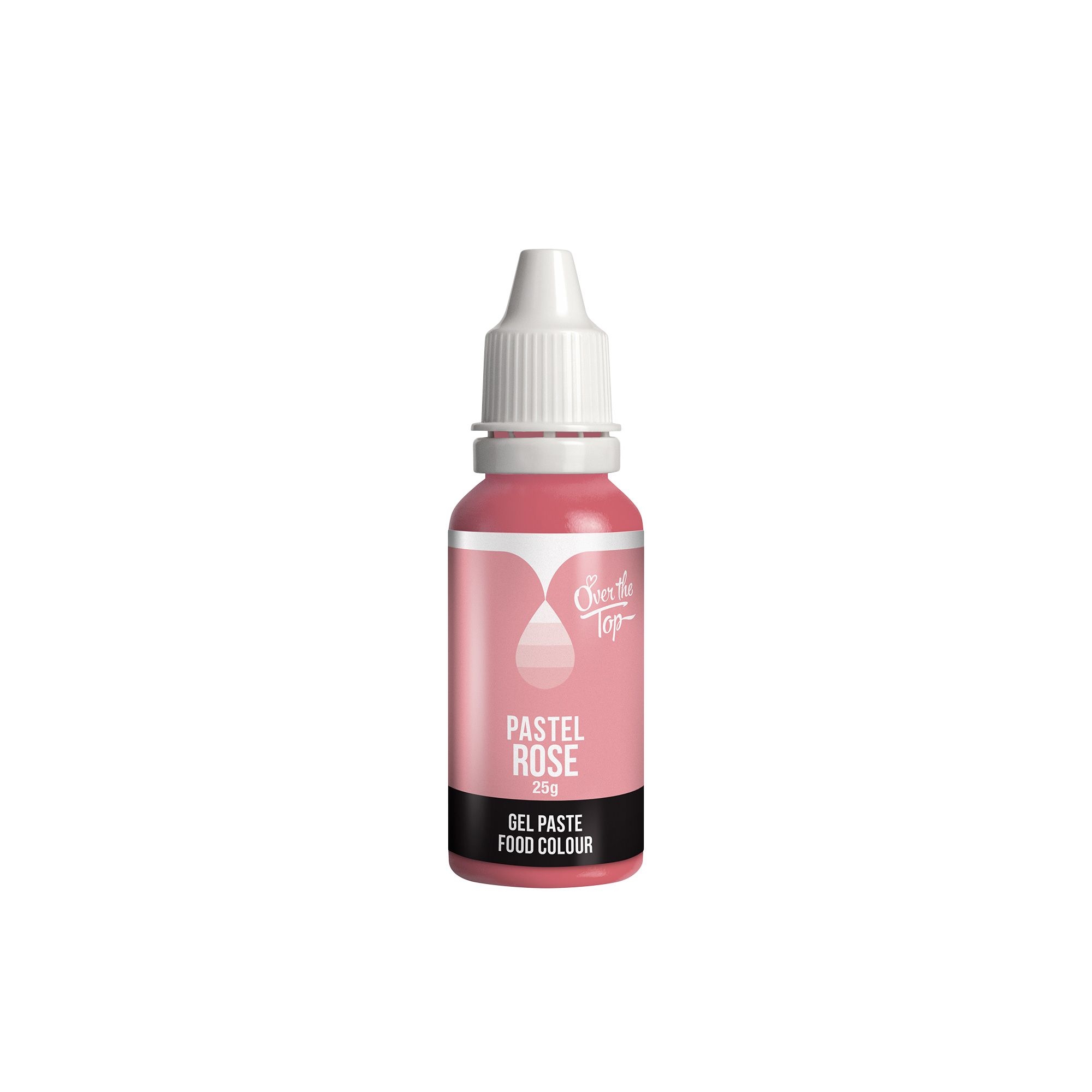 Over the Top Pastel Gel Food Colour 25ml Rose Image 1