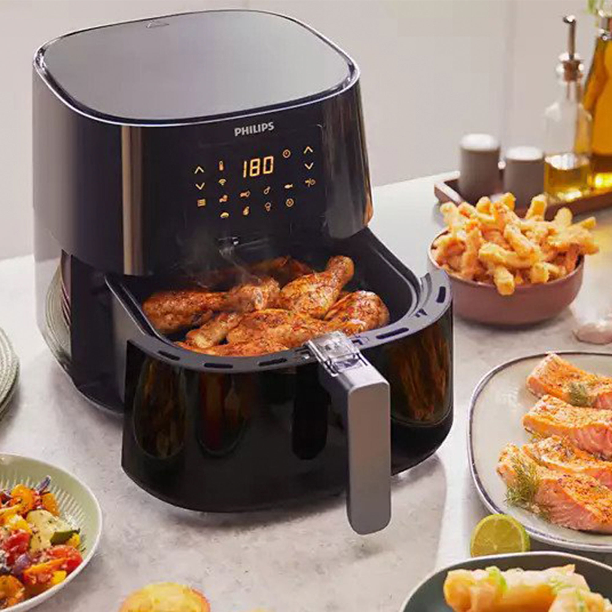 Philips Essential Connected Digital Airfryer XL Black Image 2