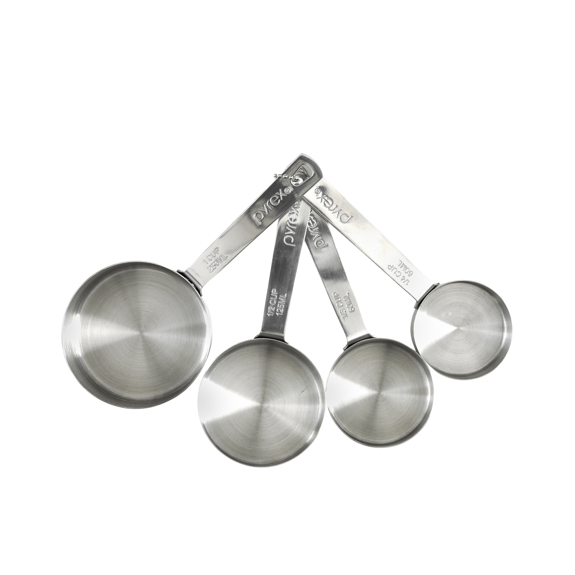 Pyrex Platinum Stainless Steel Measuring Cup Set 4pc Image 1