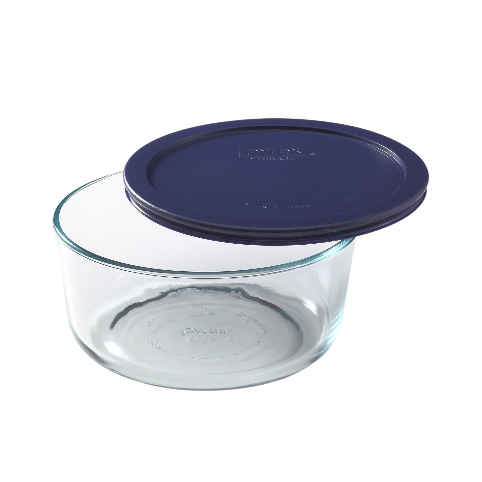 Pyrex Round Glass Storage 1.65L Blue Image 1