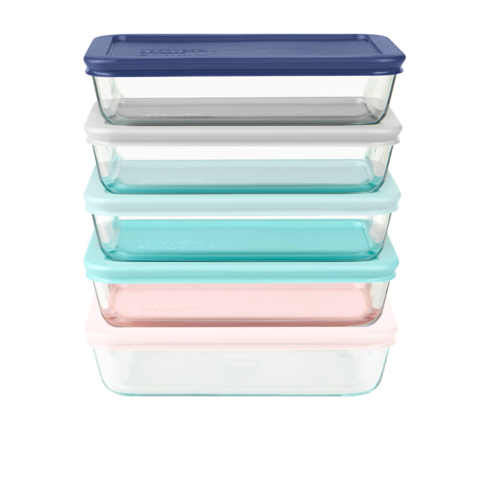 Pyrex Simply Store Rectangular Glass Meal Plan Container 750ml Set of 5 Image 5