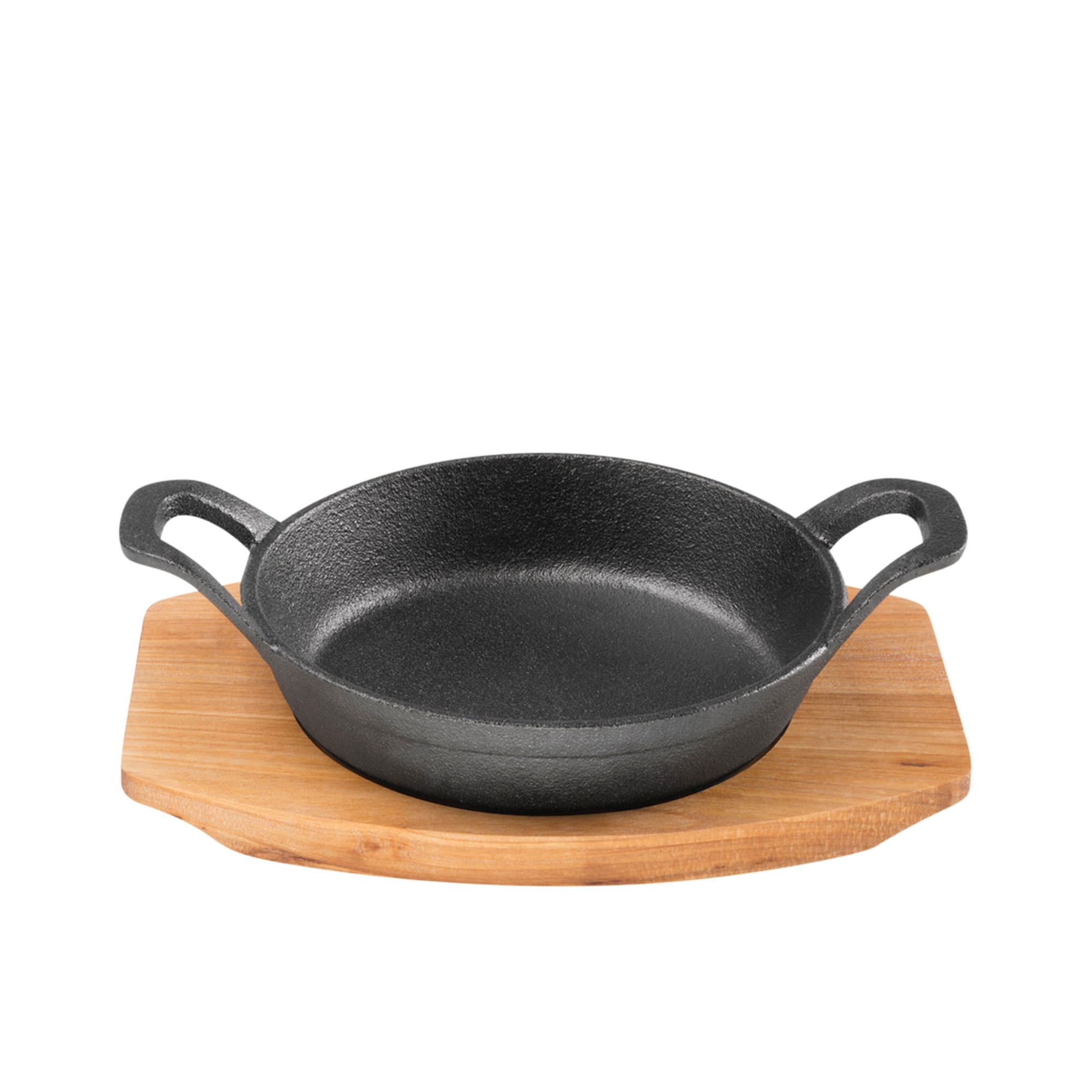 Pyrolux Pyrocast Cast Iron Round Gratin with Maple Tray 15.5cm Image 1