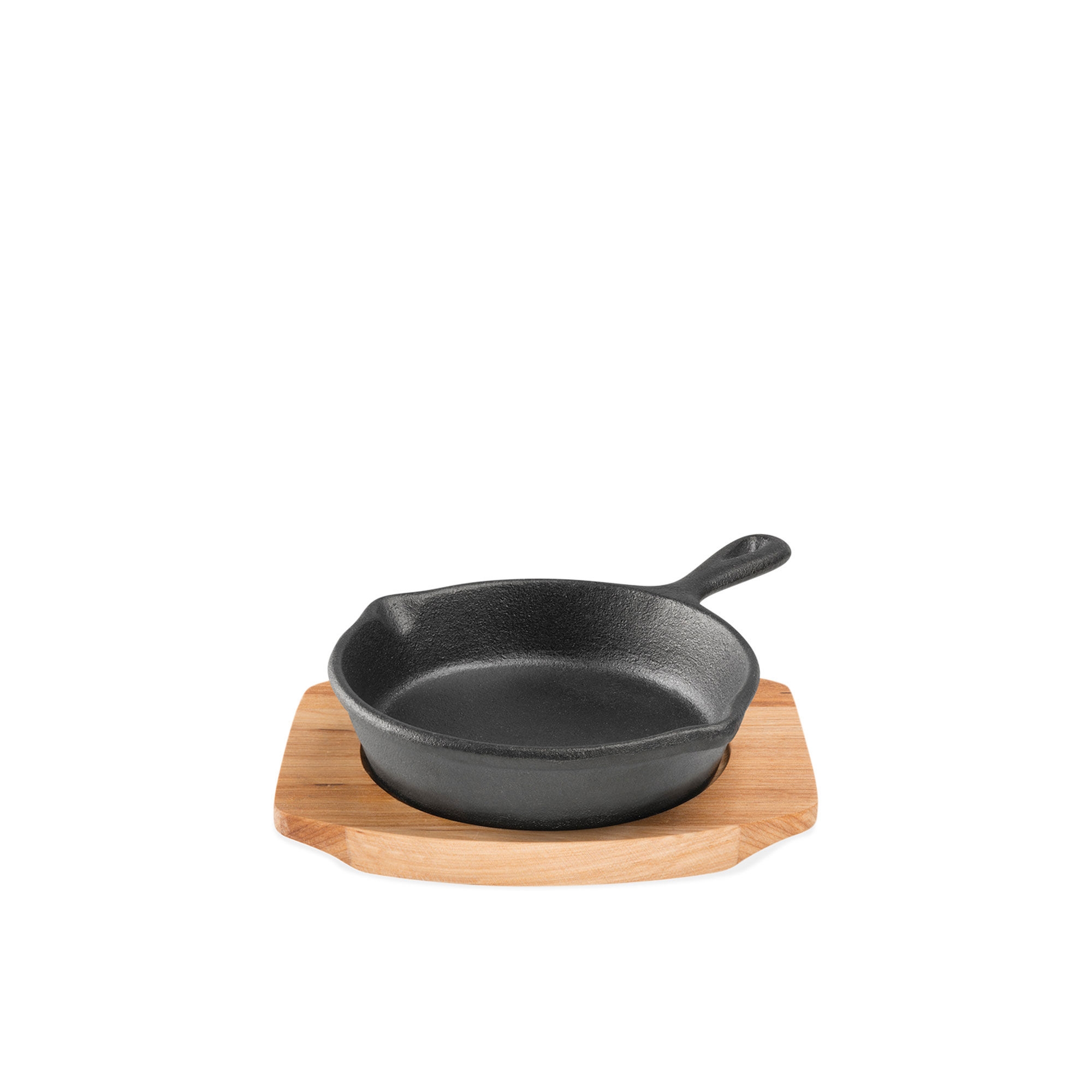 Pyrolux Pyrocast Cast Iron Skillet with Maple Tray 10cm Image 1