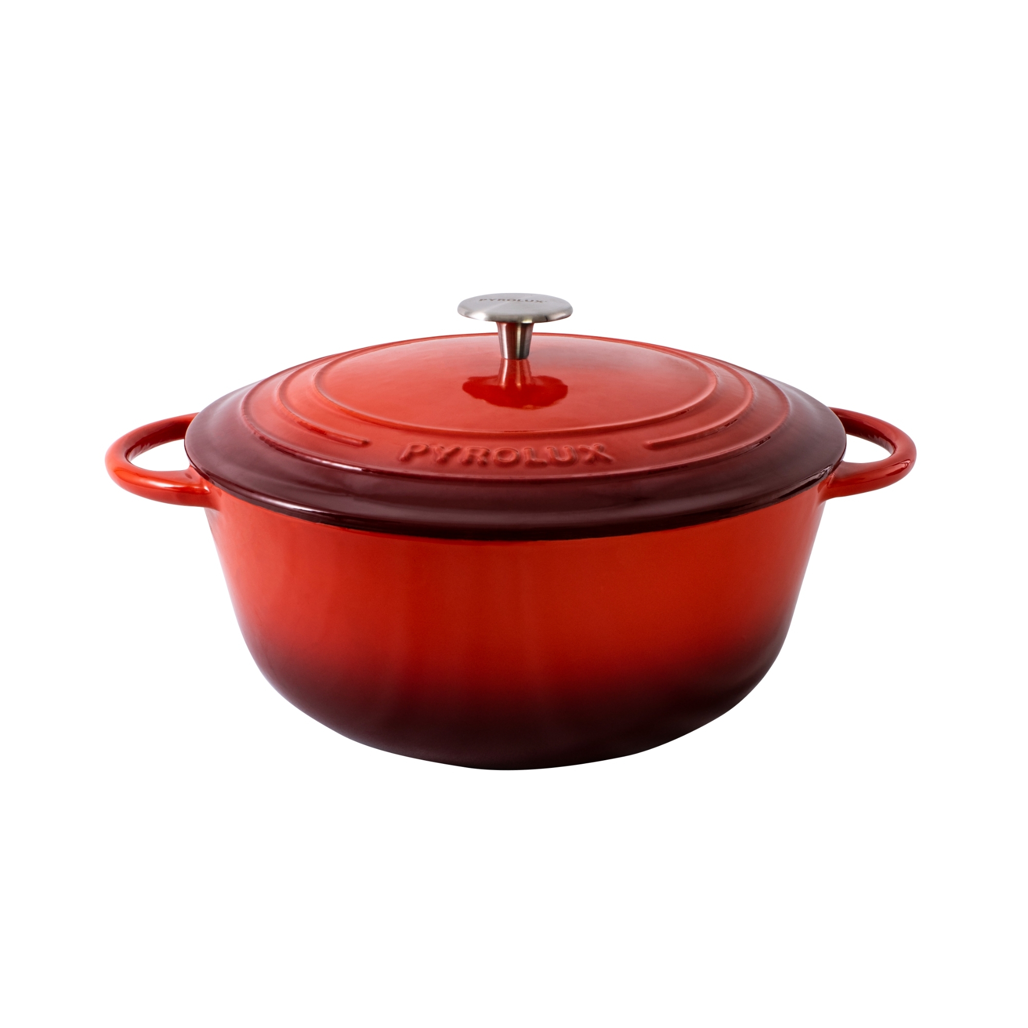 Pyrolux Pyrochef Enamelled Cast Iron Casserole 28cm - 6L Red Image 2