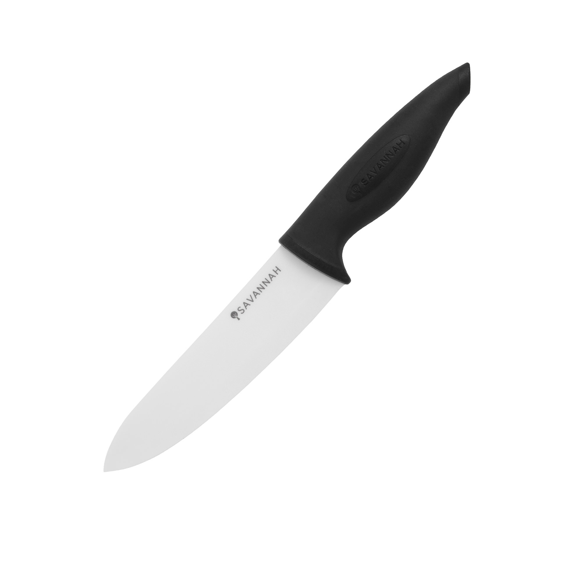 Savannah Ceramic Chefs Knife with Sheath Black 17cm Image 1