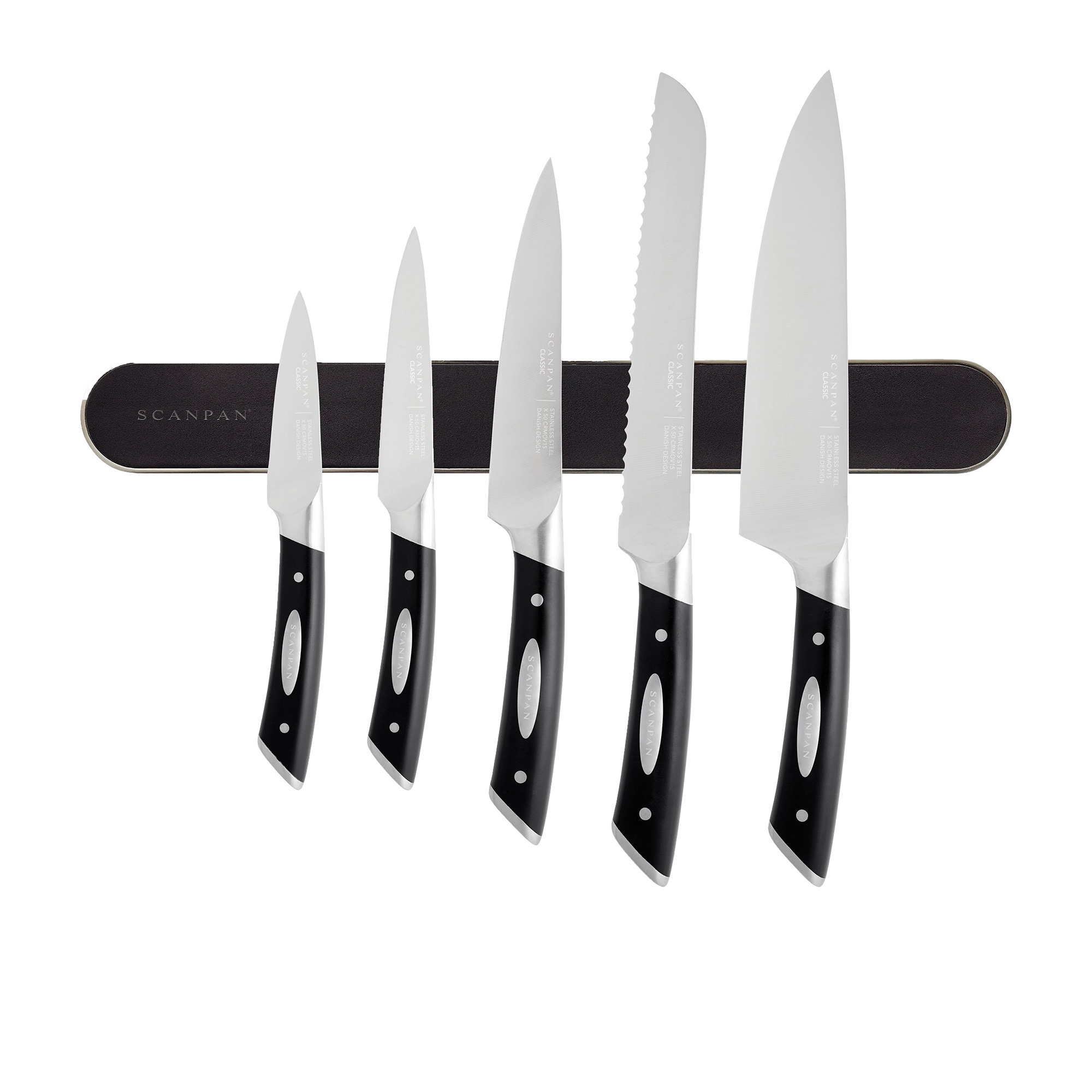 Scanpan Classic Magnetic Knife Rack 6pc Set Image 1