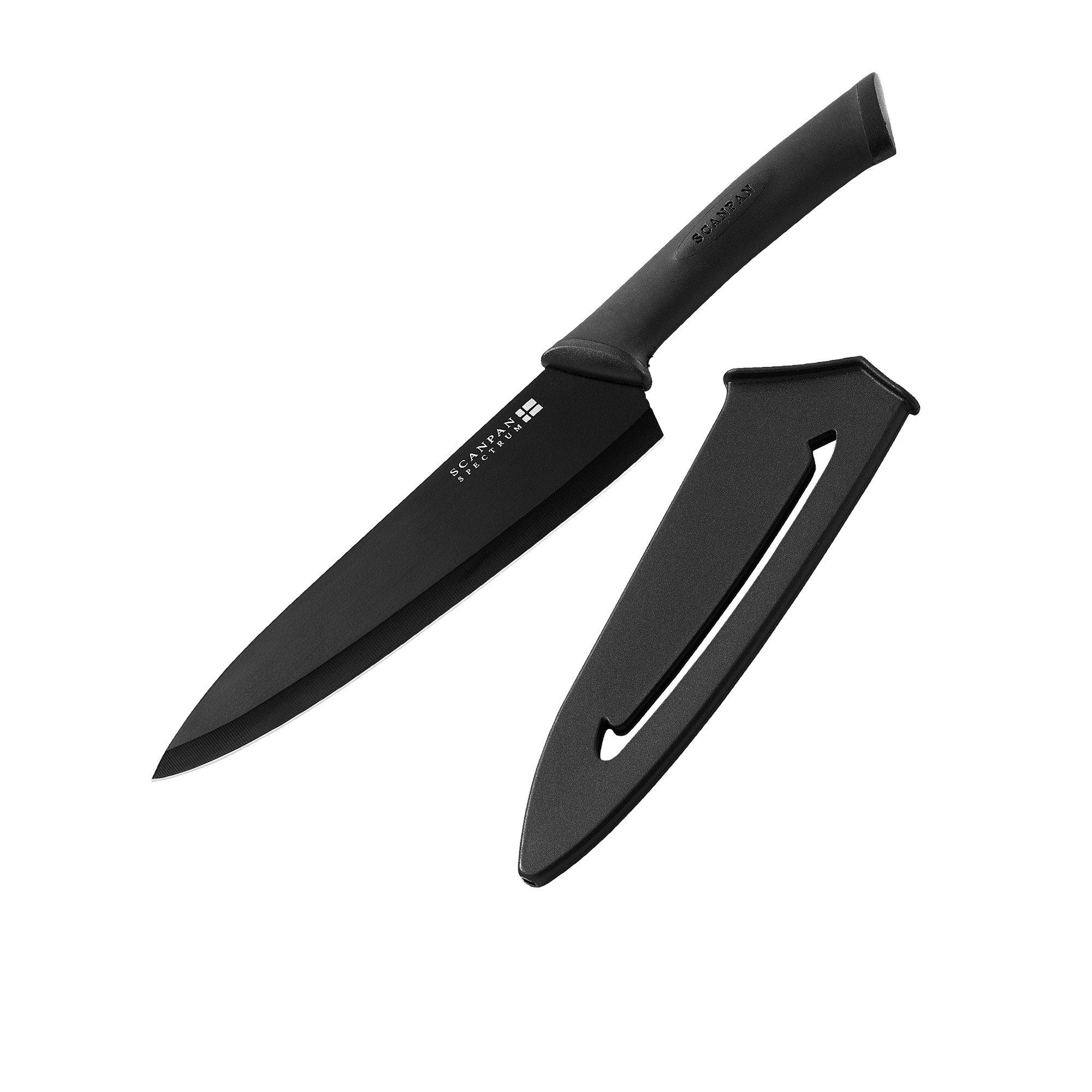 Scanpan Spectrum Soft Touch Cooks Knife 18cm Black Image 1