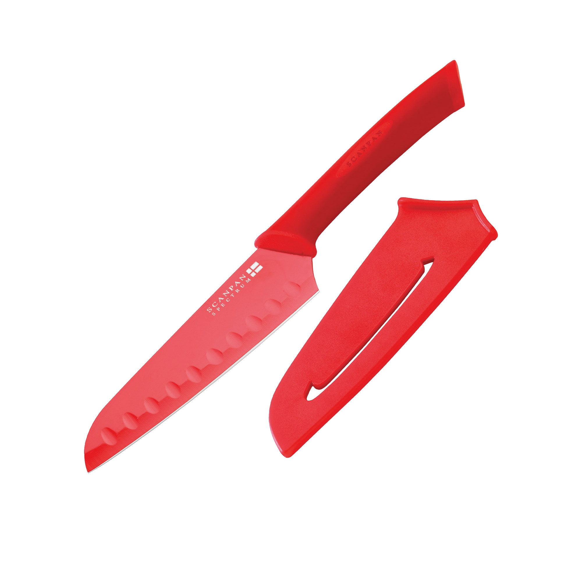 Scanpan Spectrum Soft Touch Santoku Knife 14cm Red Image 1