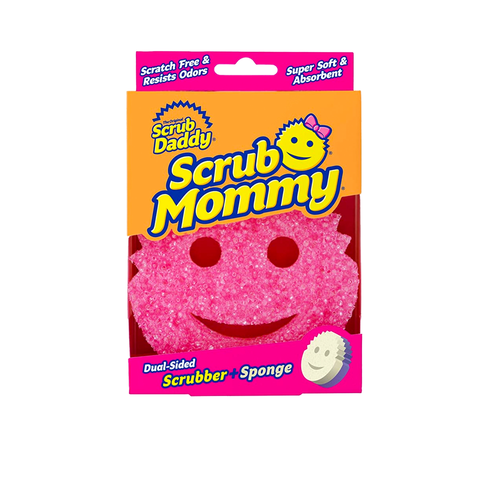 Scrub Daddy - Scrub Mommy Dual Sided Scrubber & Sponge Pink Image 1