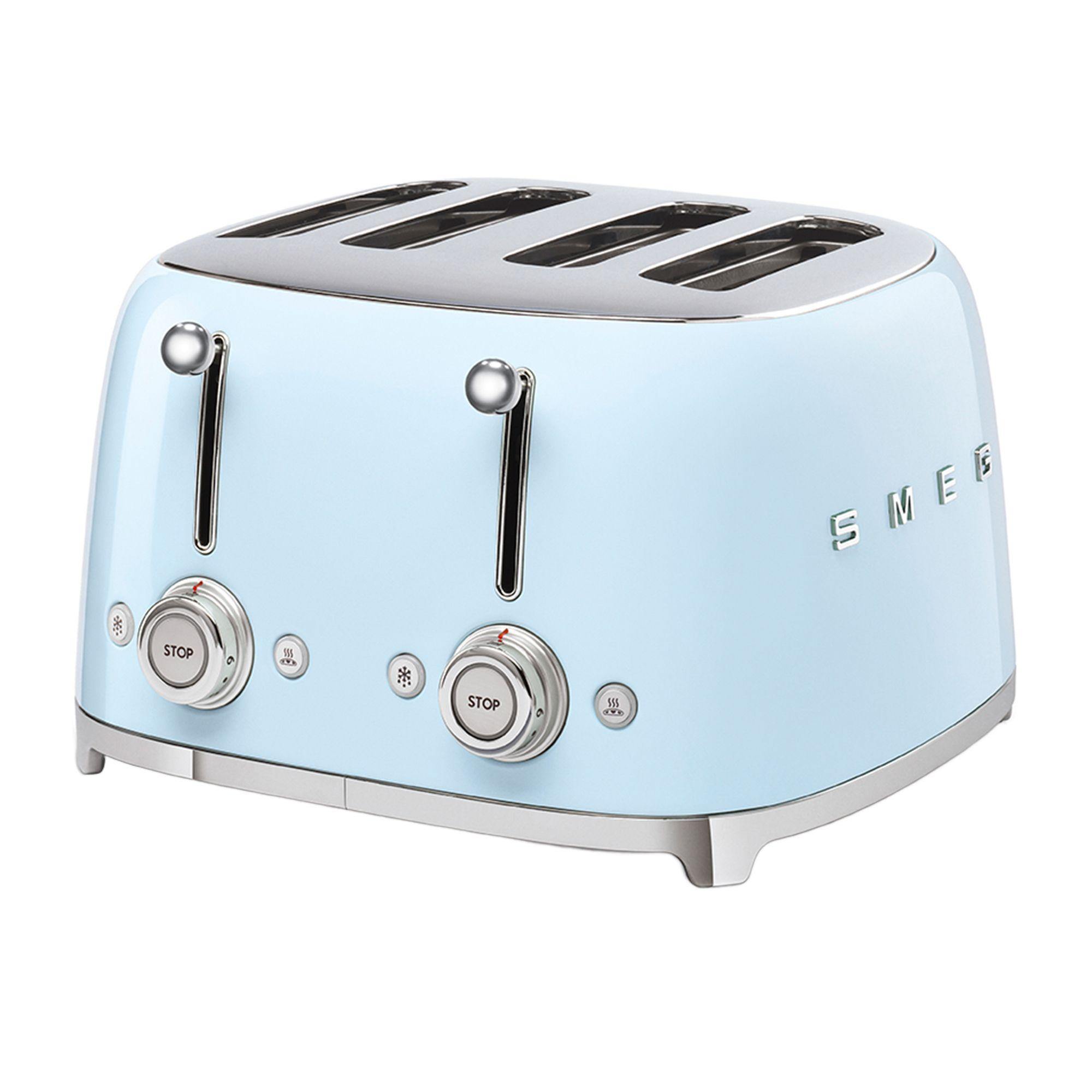 Smeg 50's Retro Style 4 Slot Toaster Pastel Blue Image 1