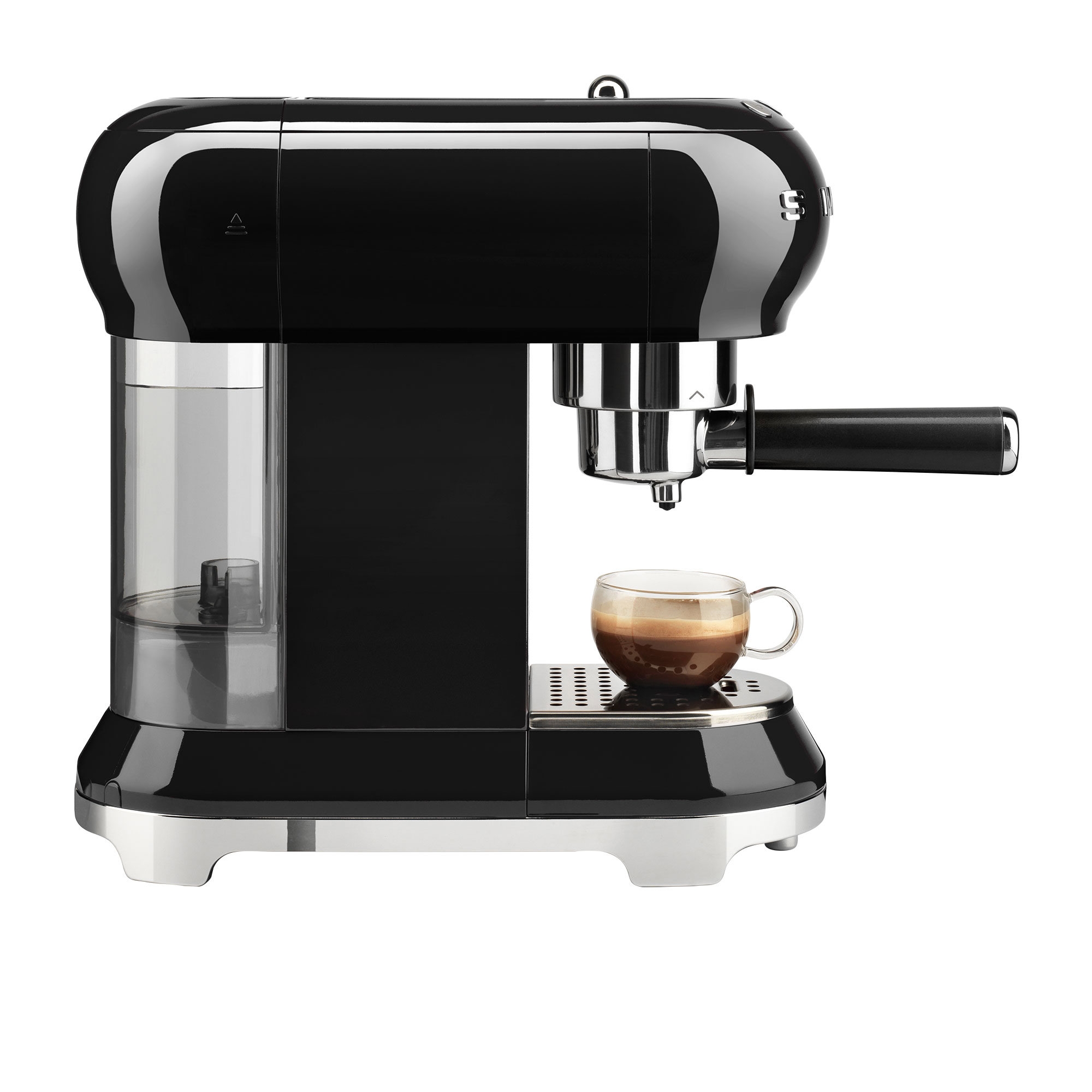 Smeg 50's Retro Style Espresso Coffee Machine Black Image 2