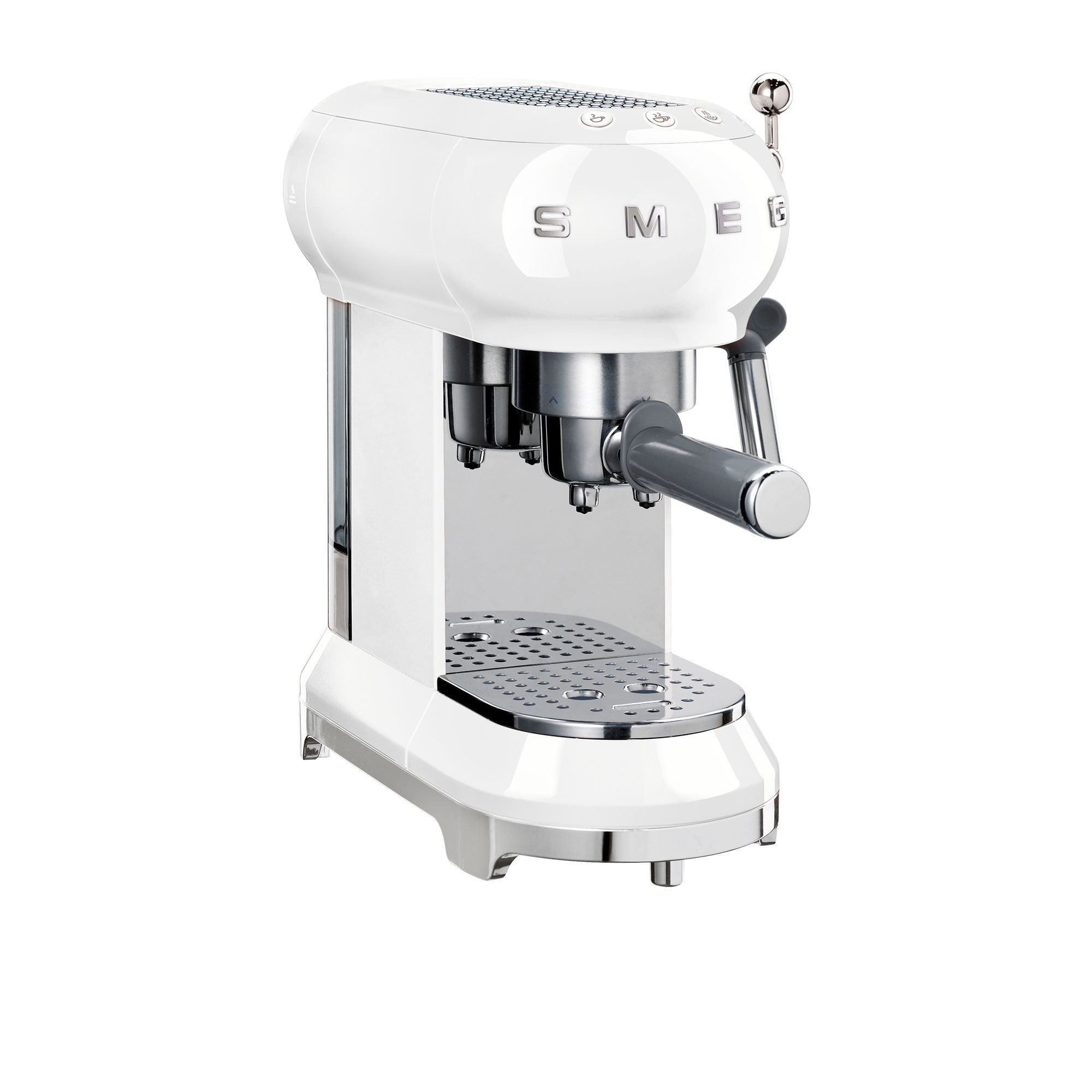 Smeg 50's Retro Style Espresso Coffee Machine White Image 1