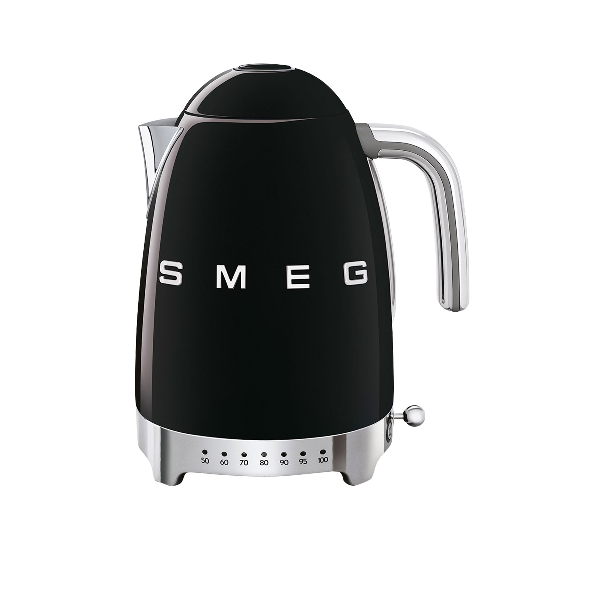 Smeg 50's Retro Style Variable Temperature Kettle 1.7L Black Image 1