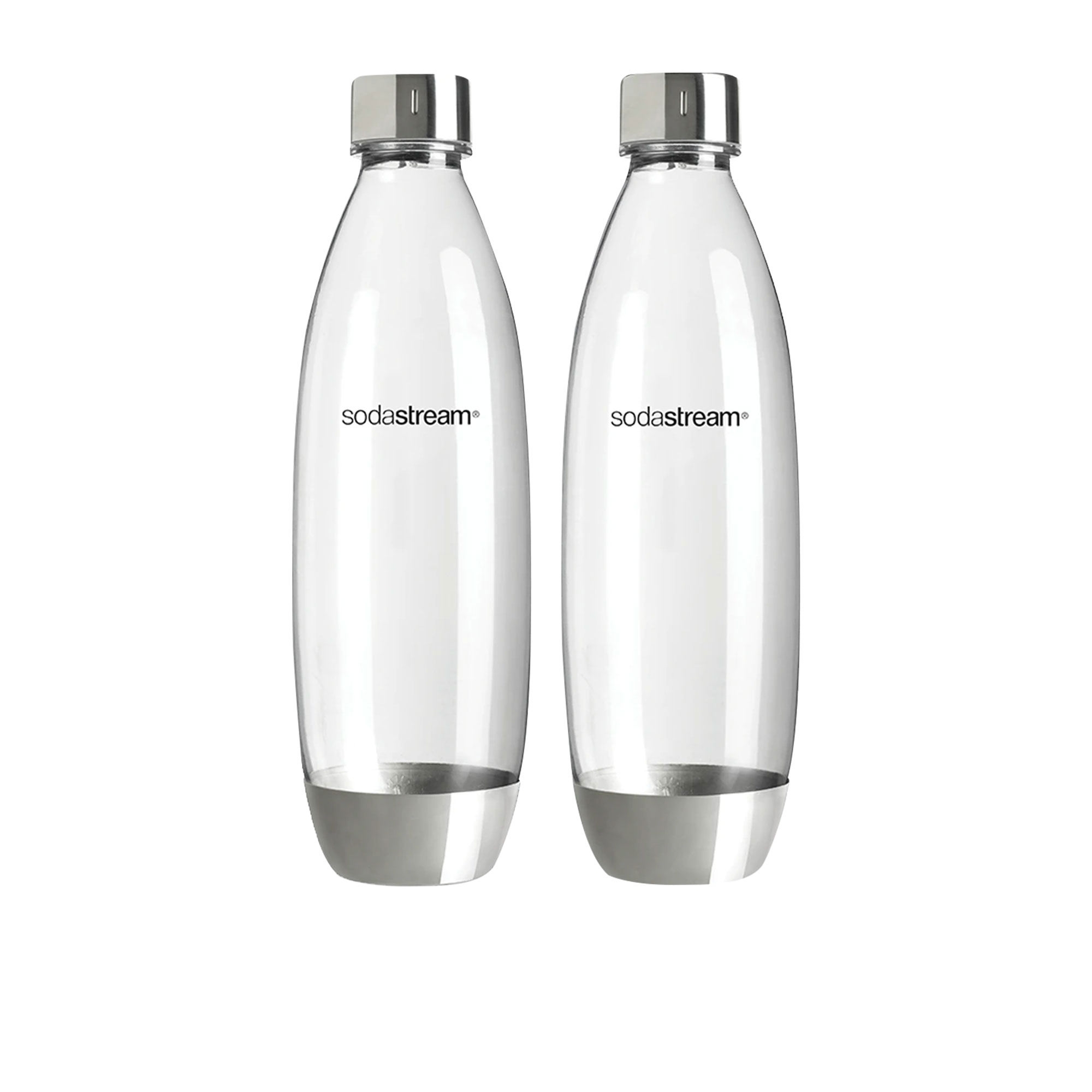 SodaStream Fuse Twin Bottle Pack 1L Metal Image 1