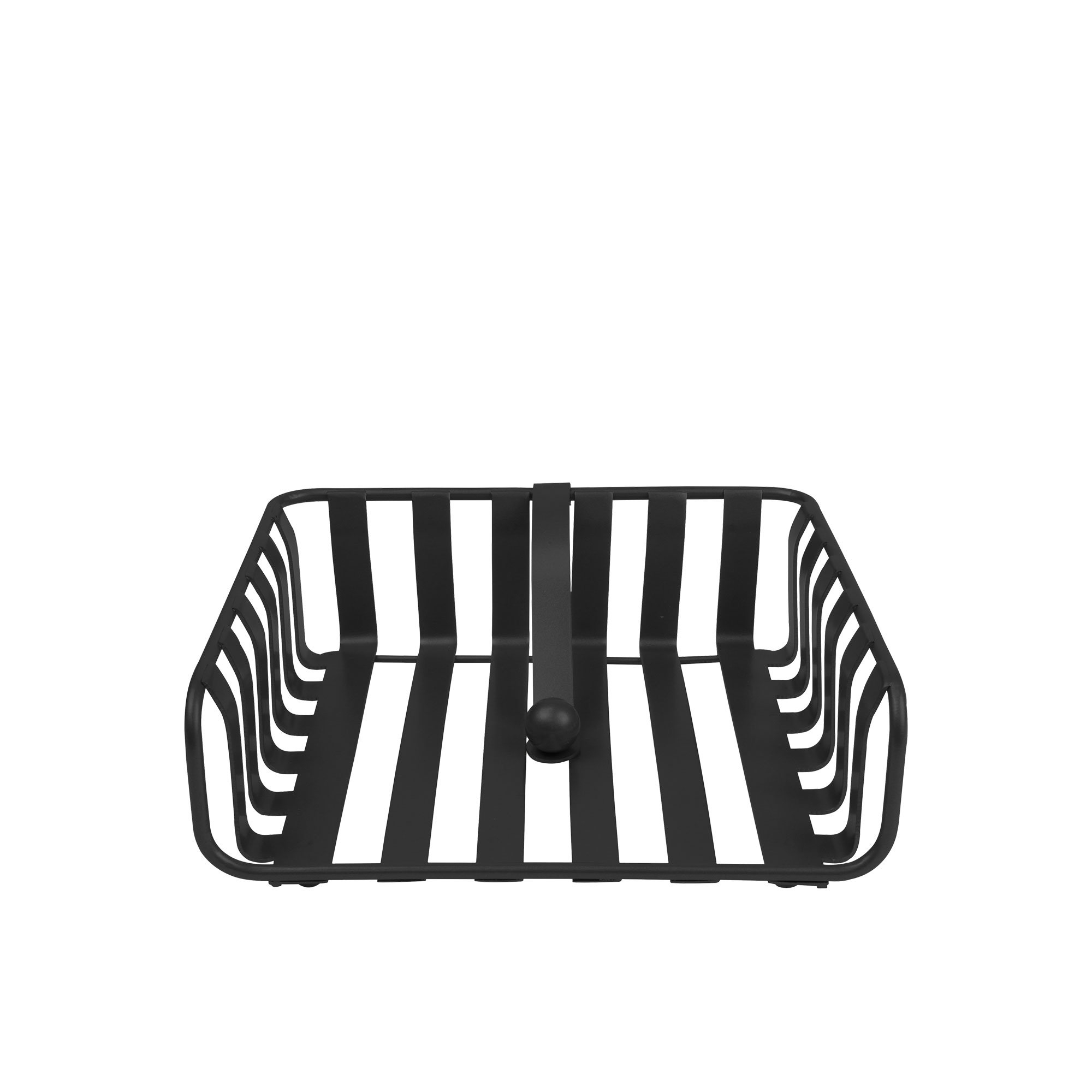 Spectrum Stripe Weighted Metal Napkin Holder Black Image 1