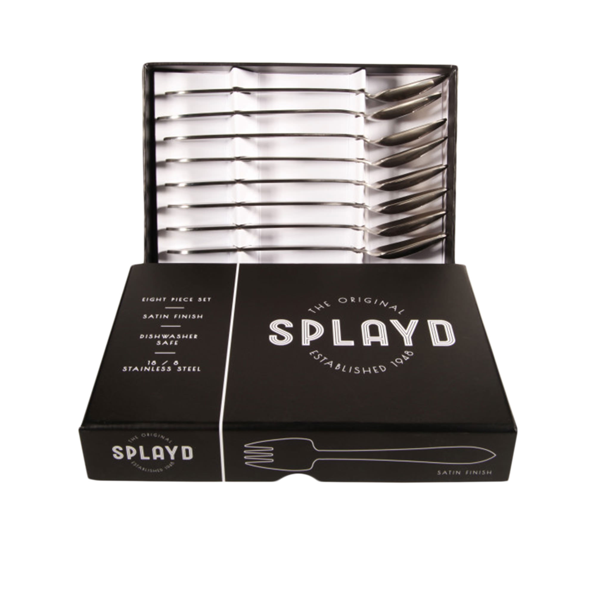Splayd Black Label Cutlery Set 8pc Satin Image 1