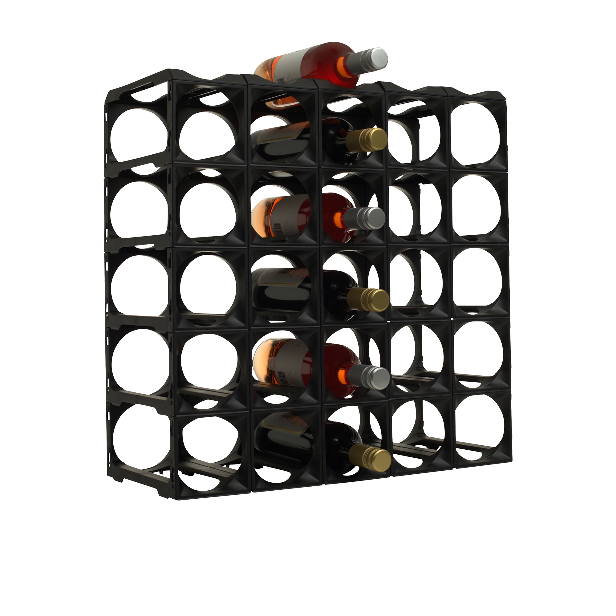 Stakrax Modular Wine Storage Kit 30 Bottle Black Image 1