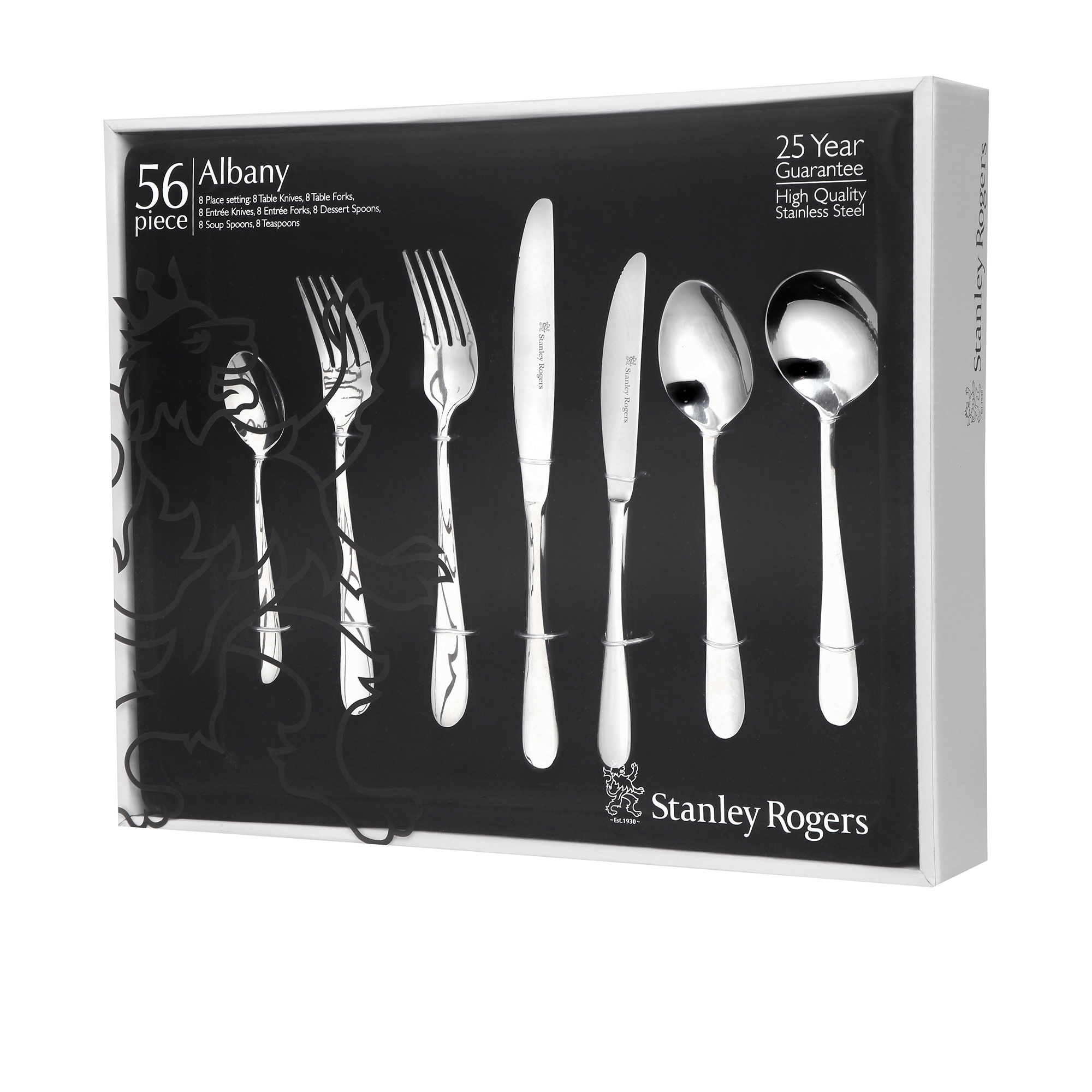 Stanley Rogers Albany Cutlery Set 56pc Silver Image 2